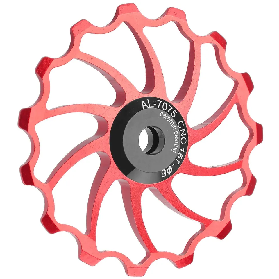 Kuuleyn Puleggia Cambio 15T Rotellina Ceramica Rosso