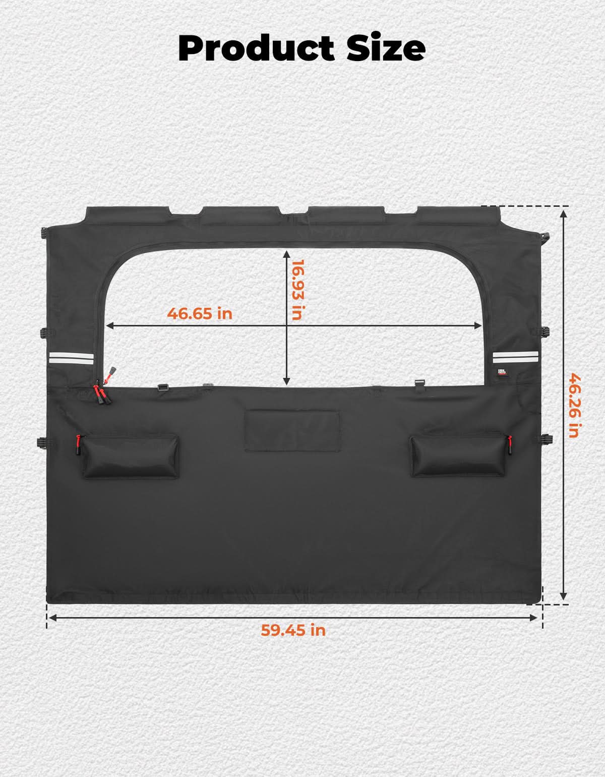 Kemimoto Mule PRO-FXT lunotto posteriore morbido con tasche