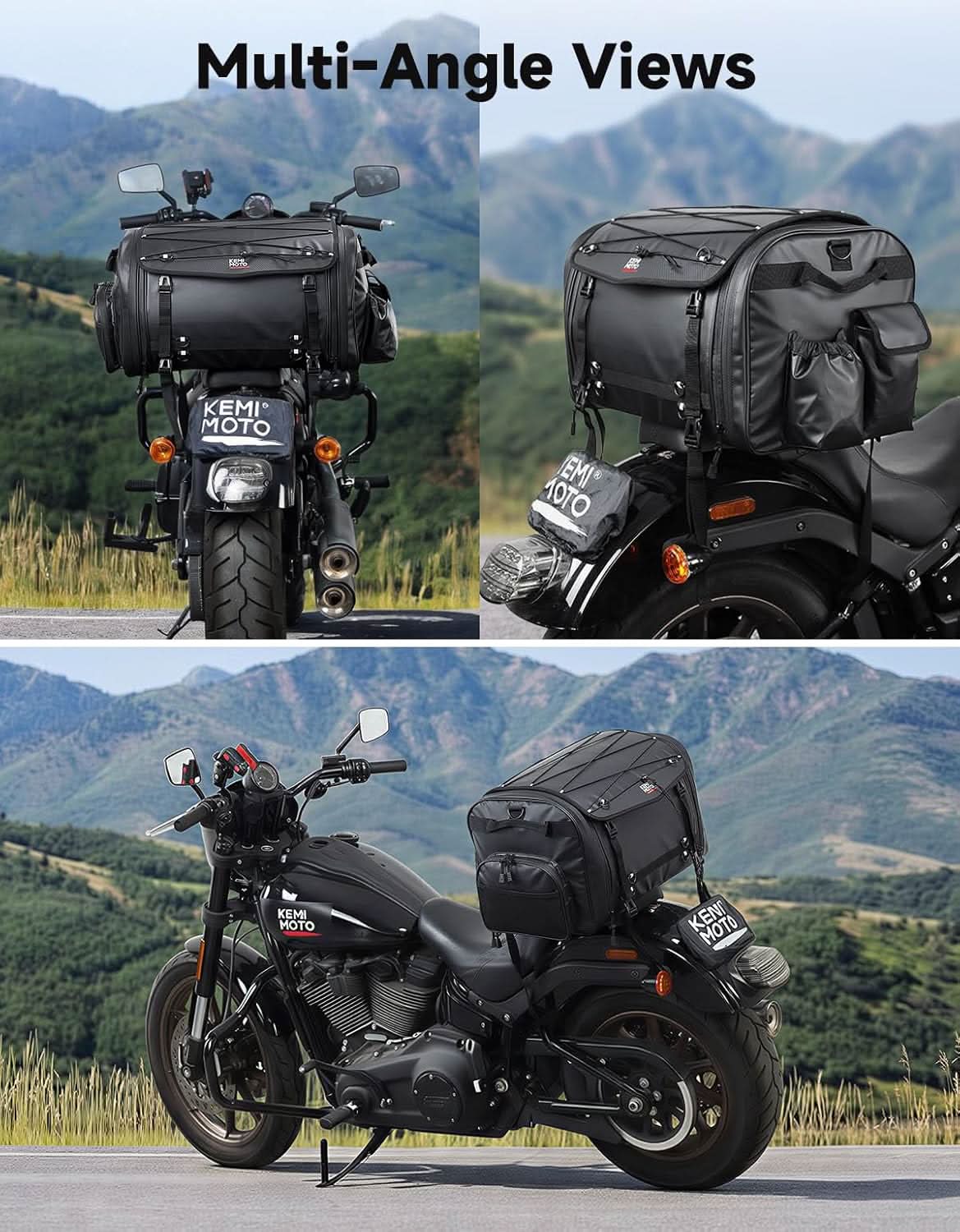 KEMIMOTO 2604 borsa moto posteriore 60-80L espandibile