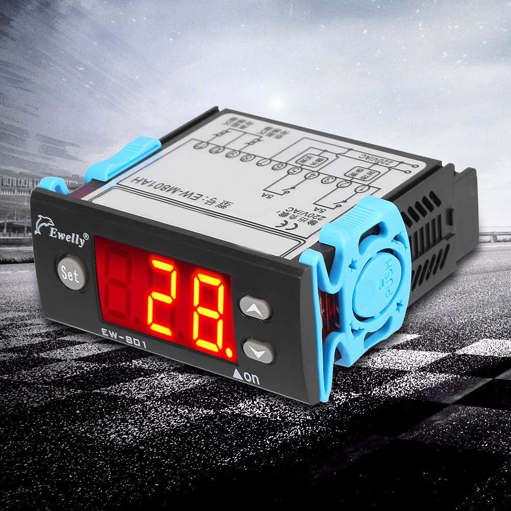 Kuuleyn Termostato AC 220V 5A Display per Scaldacqua Solare