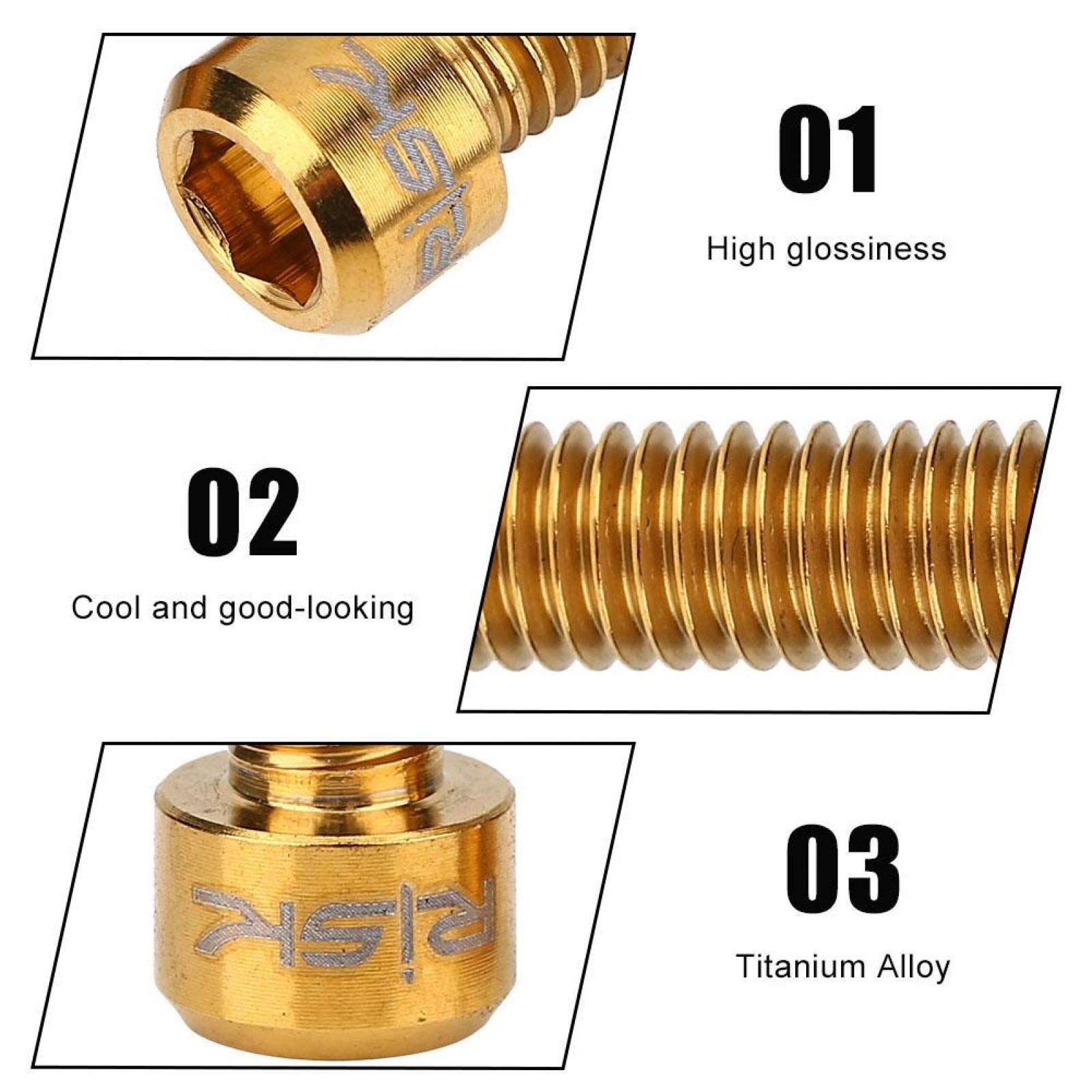 Kuuleyn Bulloni M6x25 freno a disco bici 2 pezzi oro