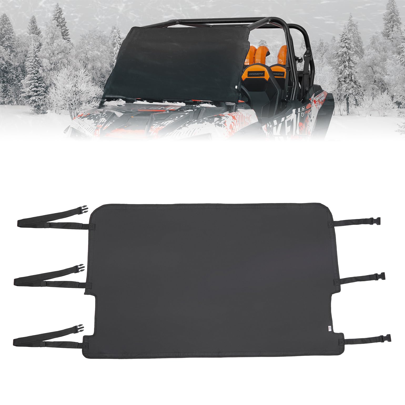 KEMIMOTO RZR XP 1000 telo parabrezza neve traino 2019-2023