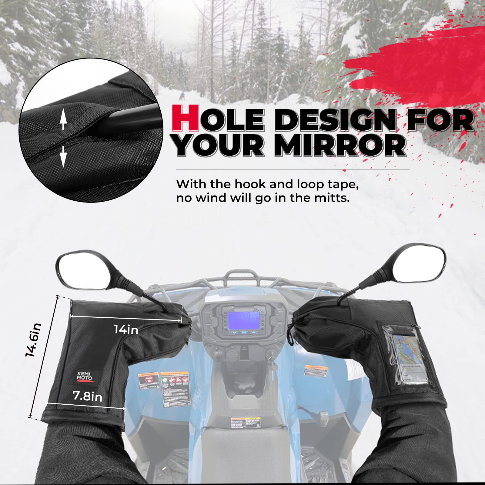 Kemimoto Muffole Manubrio ATV Moto Neve Impermeabili