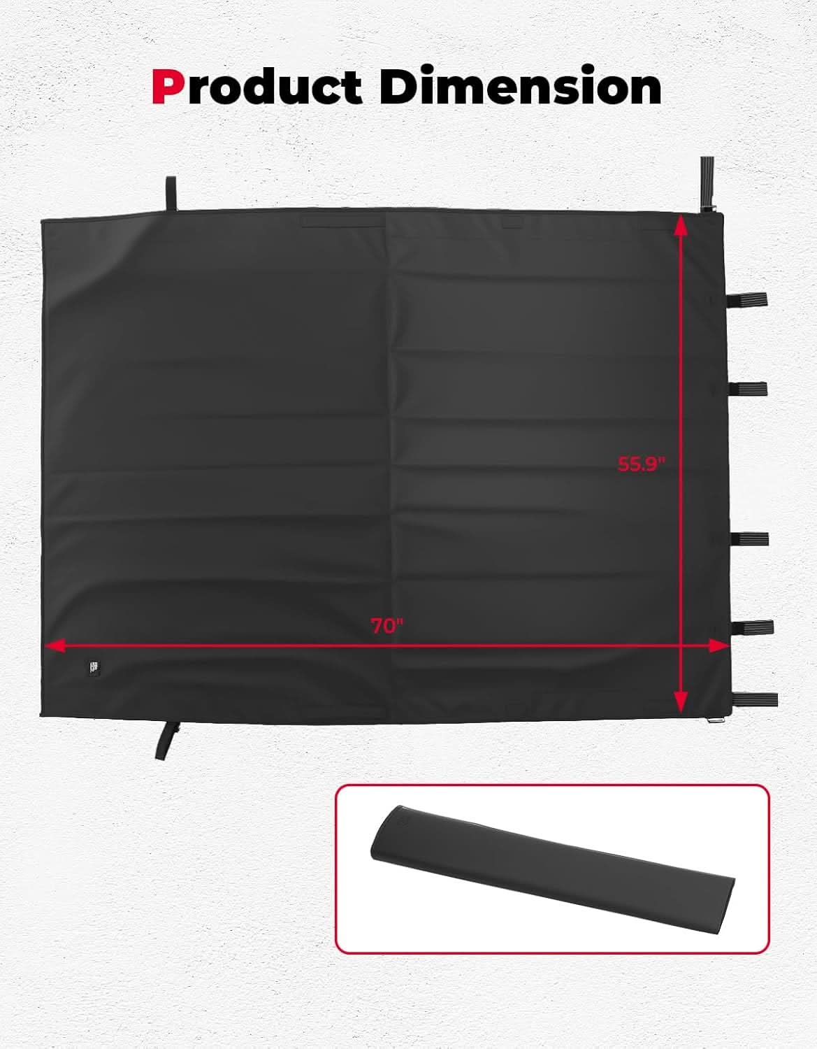 Kemimoto tetto morbido Polaris Ranger Crew XP 1000 pieghevole PVC