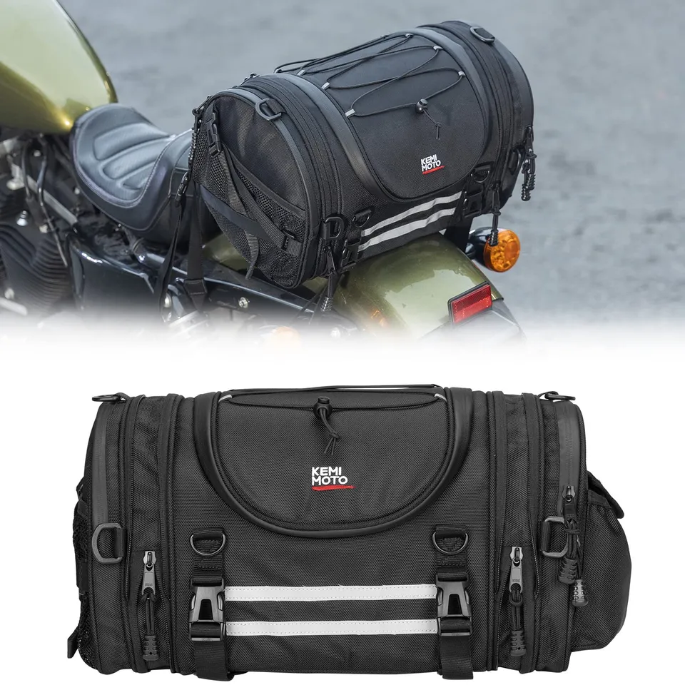 KEMIMOTO borsa posteriore moto 25L sissy bar espandibile