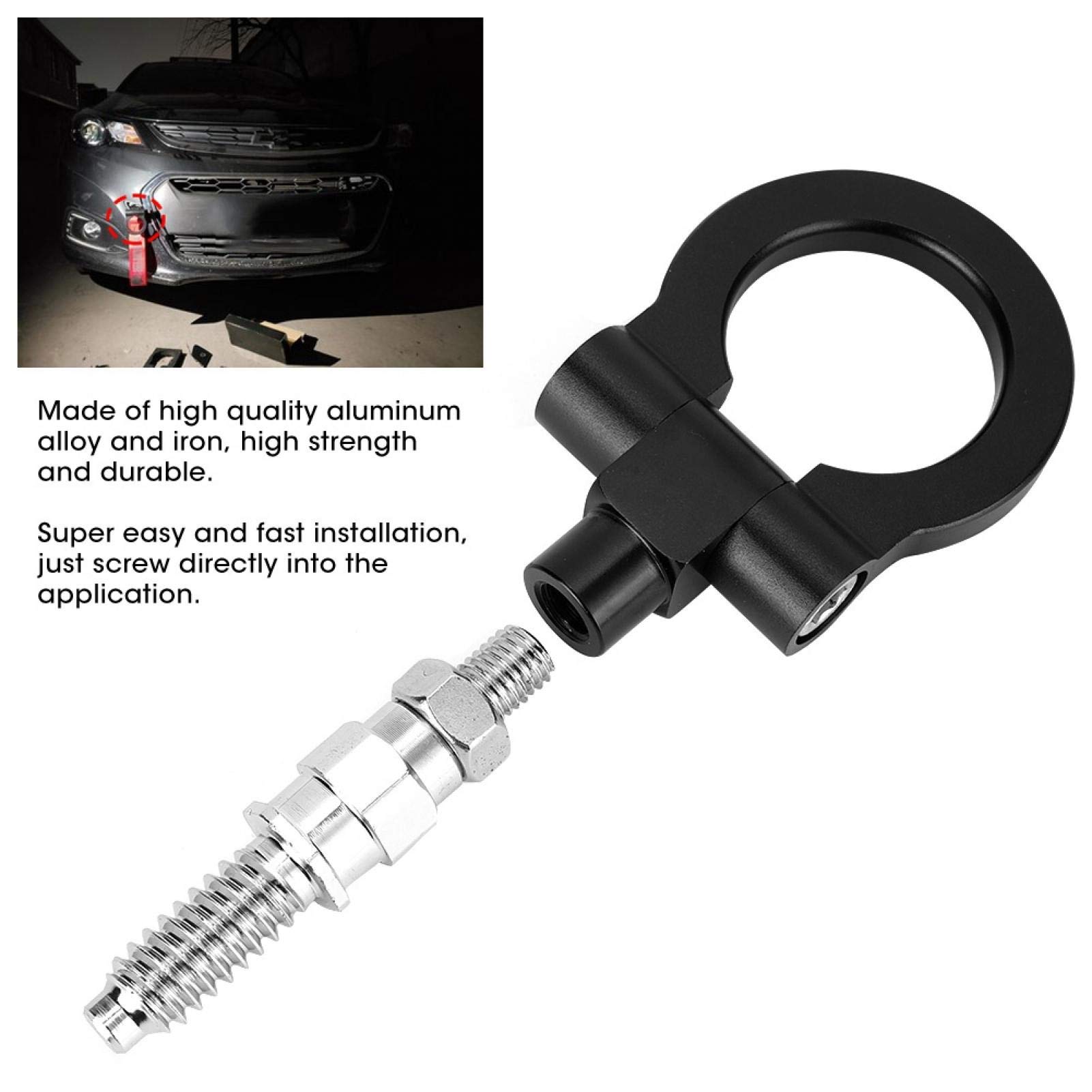 Kuuleyn Serie 3 gancio traino posteriore nero CNC 1 pz
