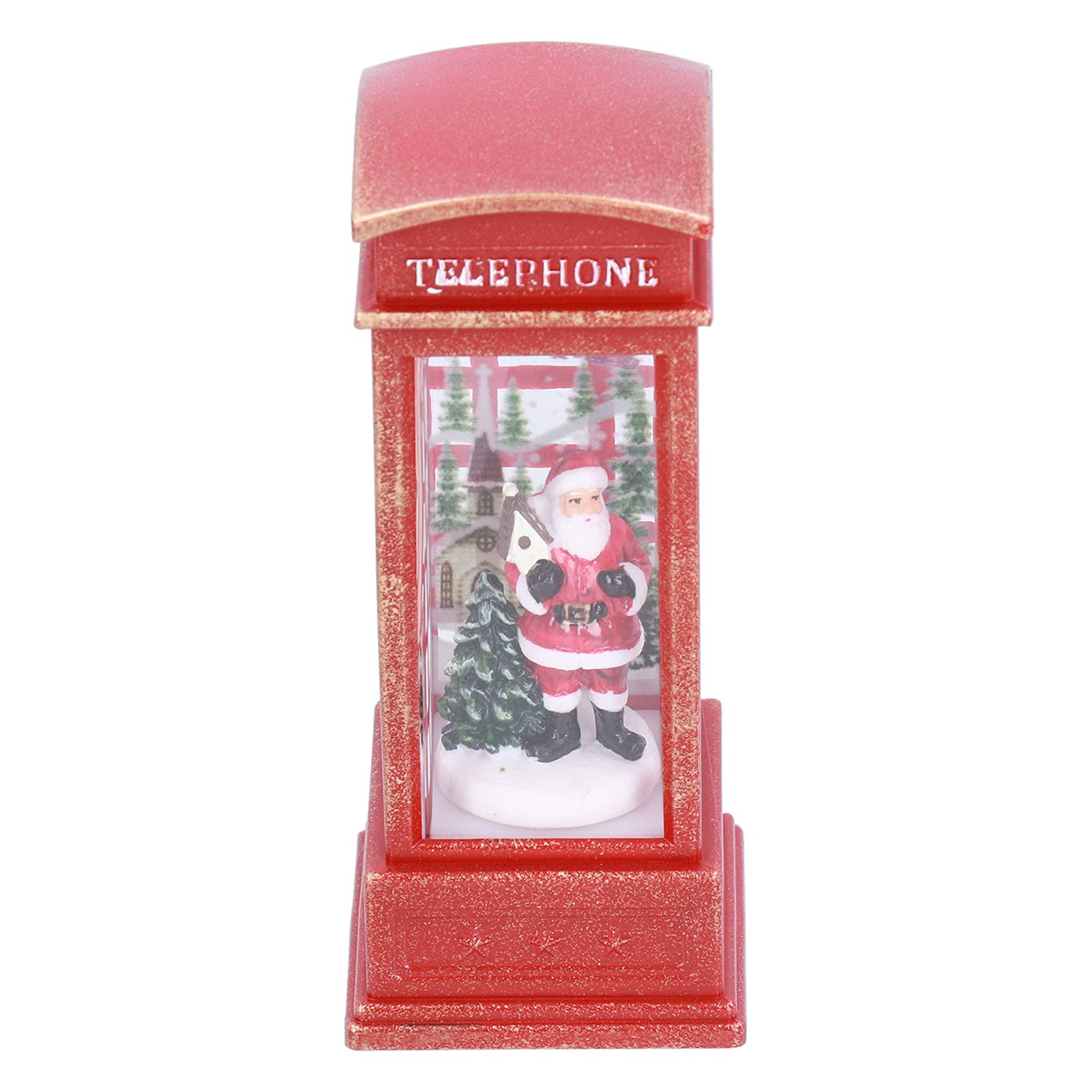 Hapivida Cabina Telefonica Natale LED Rossa C Un Pezzo