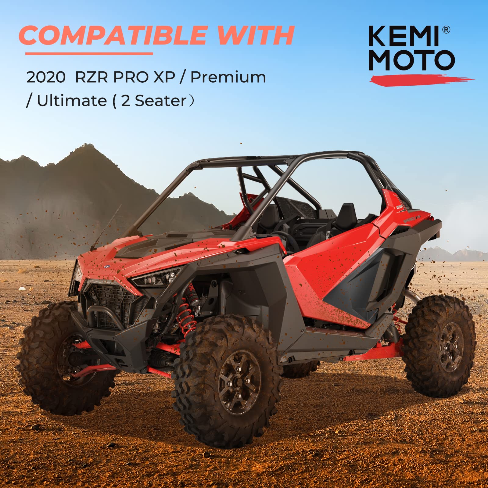 Kemimoto RZR PRO XP pannelli portiere inferiori UTV neri