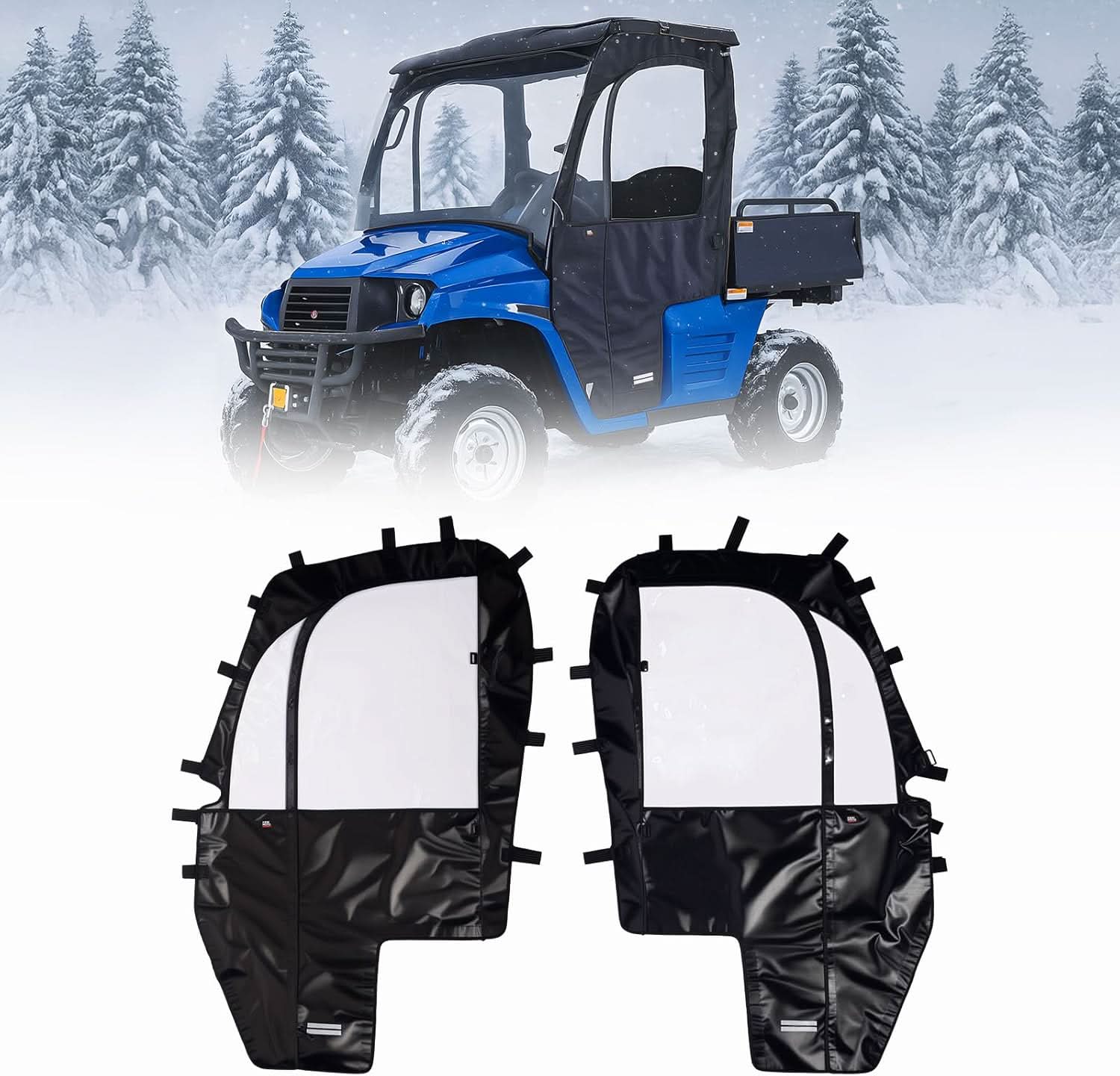 KEMIMOTO Hisun 400 porte morbide cabina complete antivento