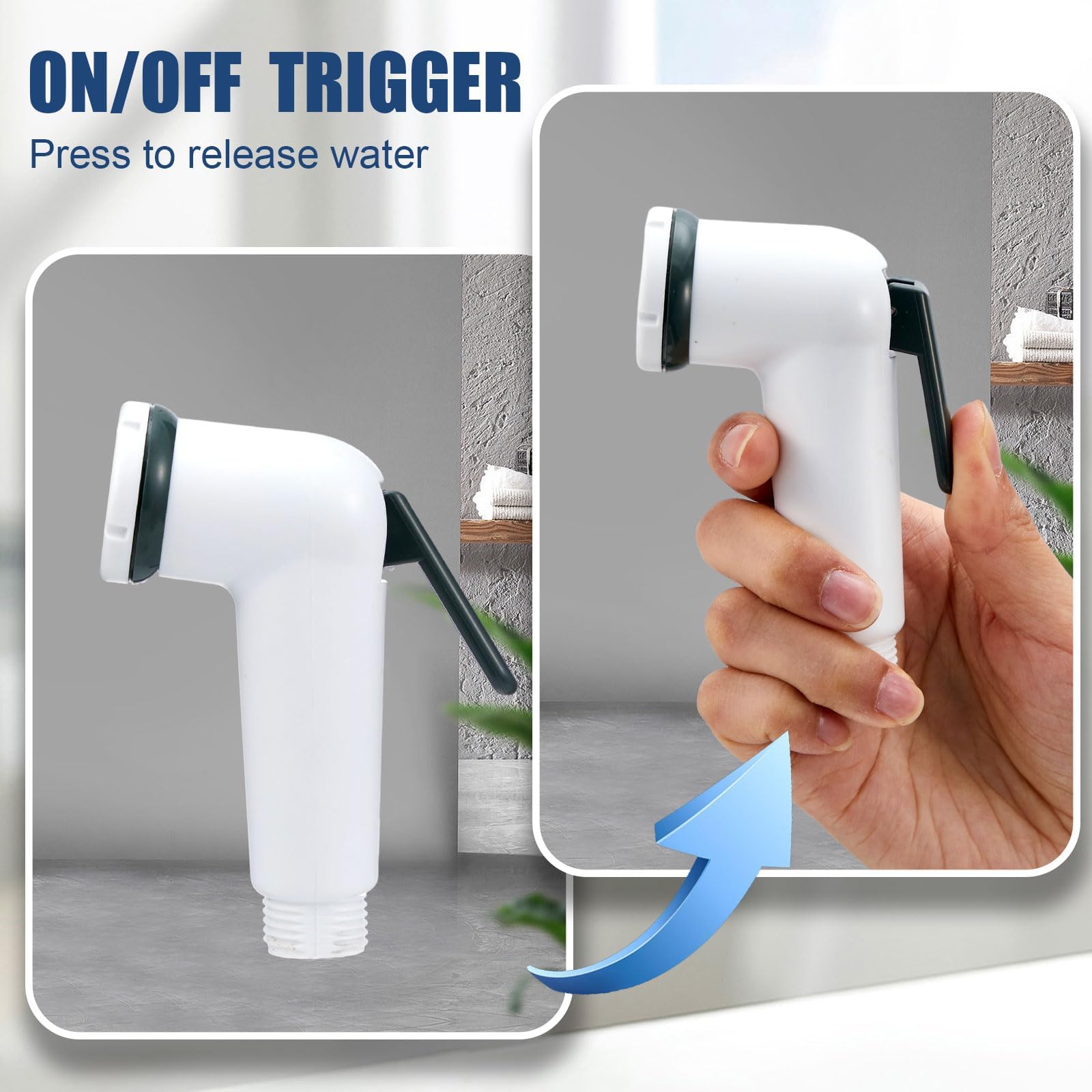 Kuuleyn testa spruzzo doccetta bidet WC bianco-nera ABS