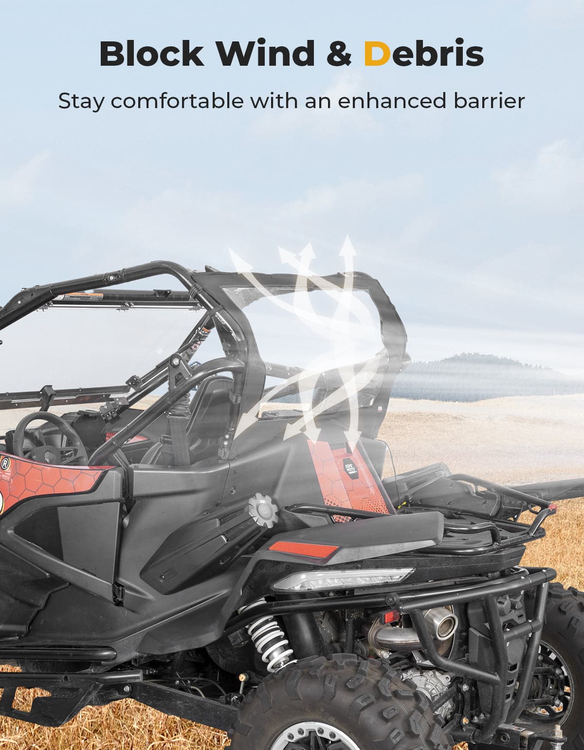 KEMIMOTO ZForce 950 parabrezza posteriore morbido impermeabile