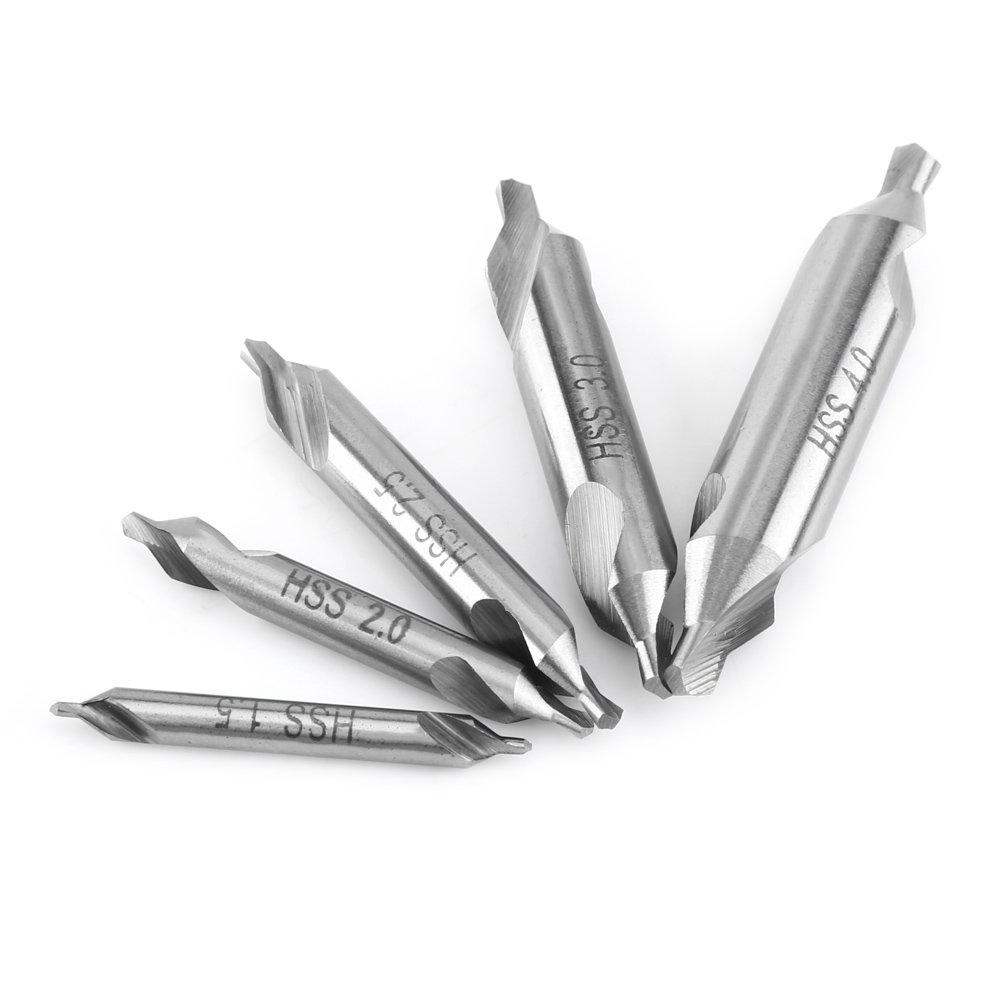 Kuuleyn set 5 punte a centrino 60° HSS 1,5-4 mm legno metallo