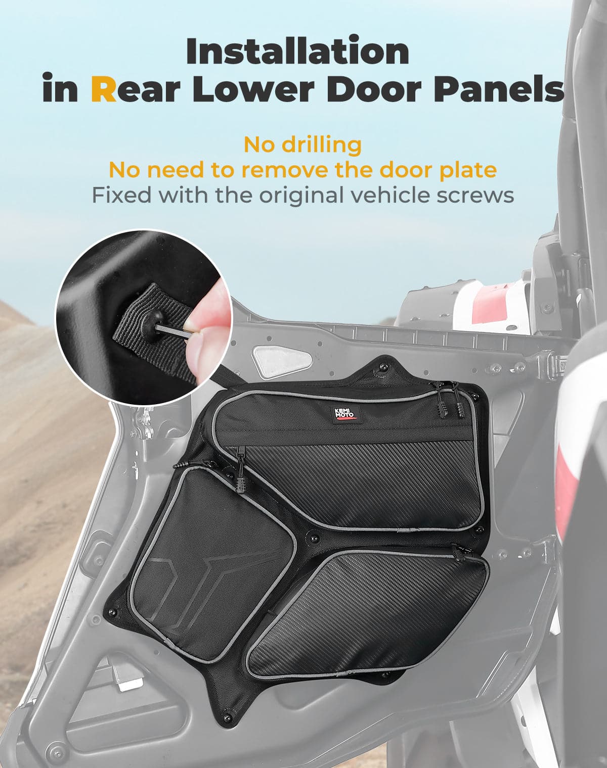 KEMIMOTO RZR XP 4 1000 borsa porta posteriore impermeabile