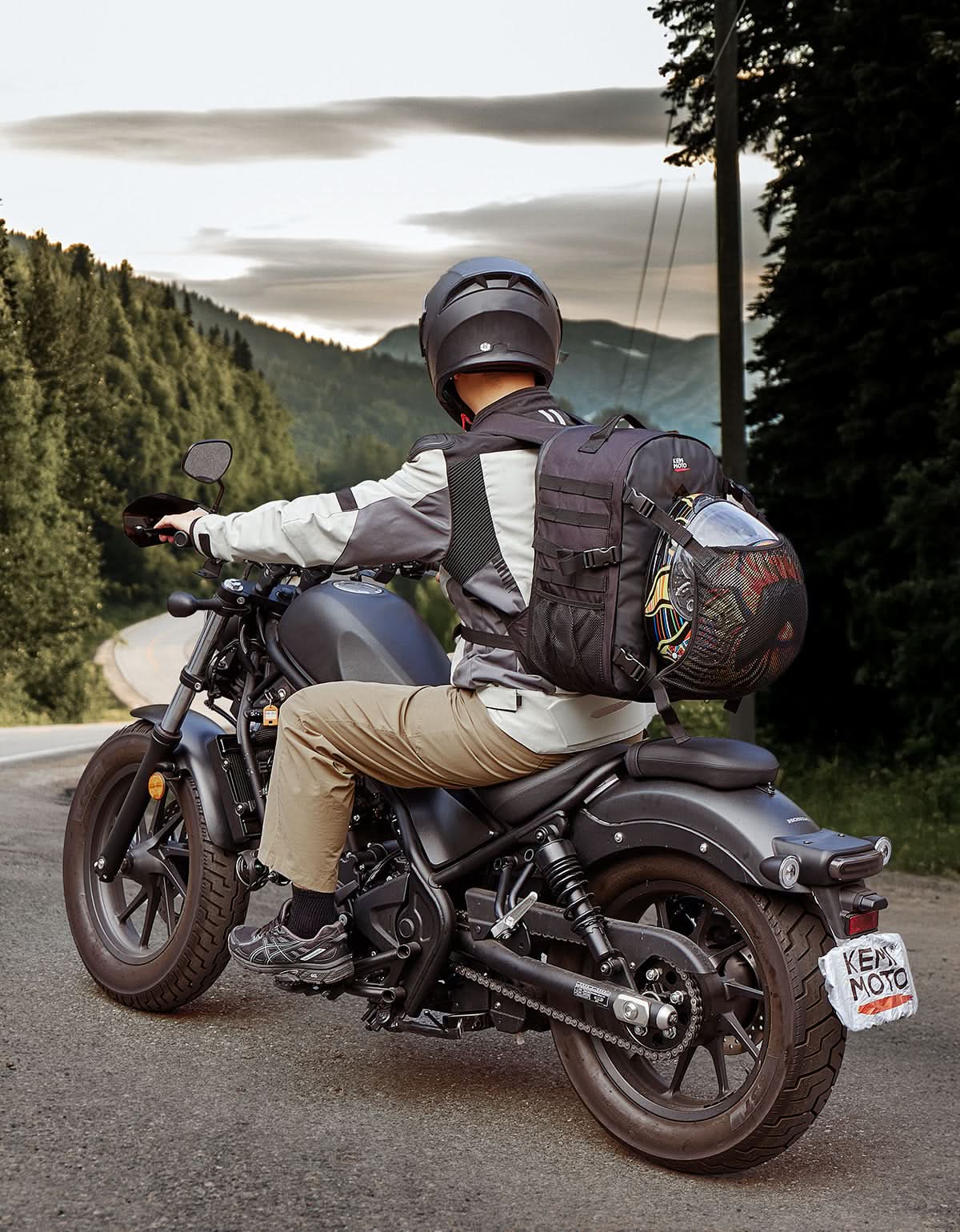 KEMIMOTO zaino porta casco impermeabile 27-35L