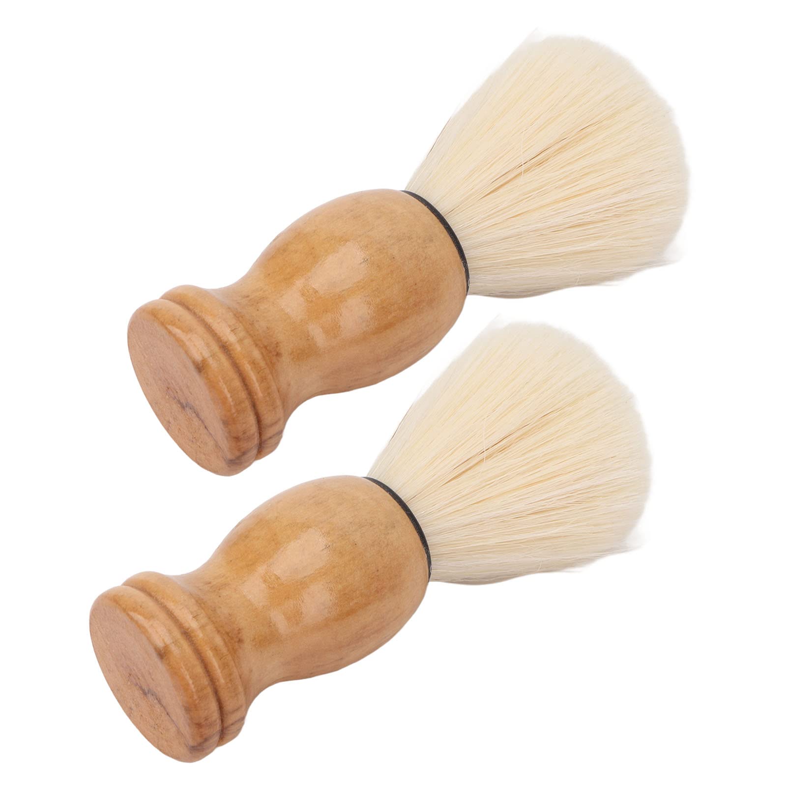 Kuuleyn pennello da barba sintetico manico legno 2 pezzi