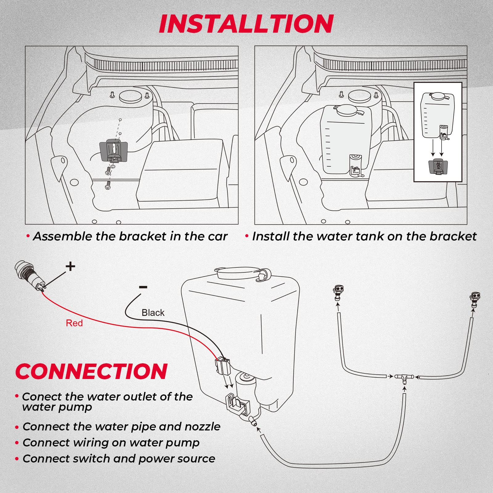 KEMIMOTO 160186 serbatoio lavavetri 1,5L 12V universale