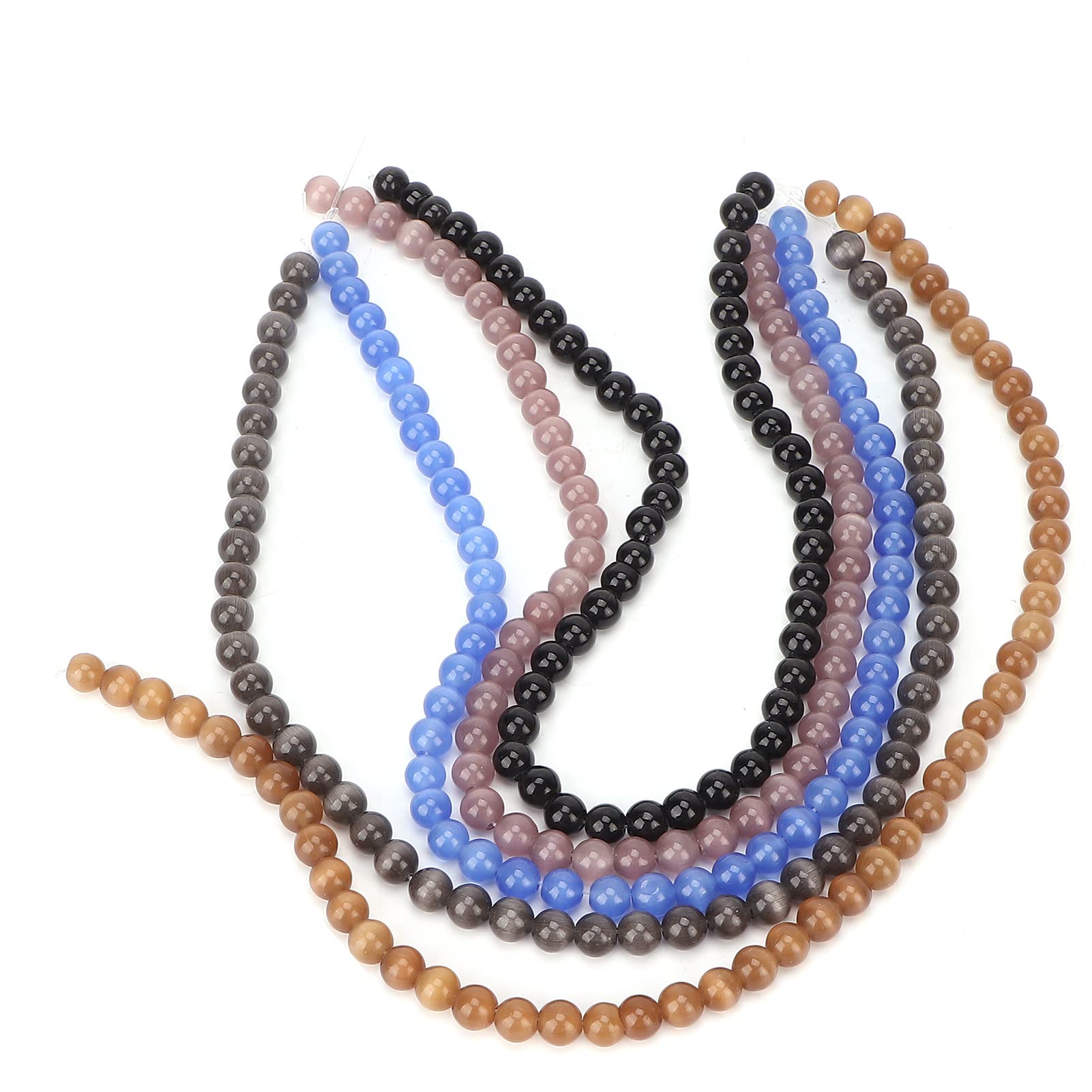 AOWINHIT Perline Pietra Naturale 8 mm 5 Pezzi Lucidate