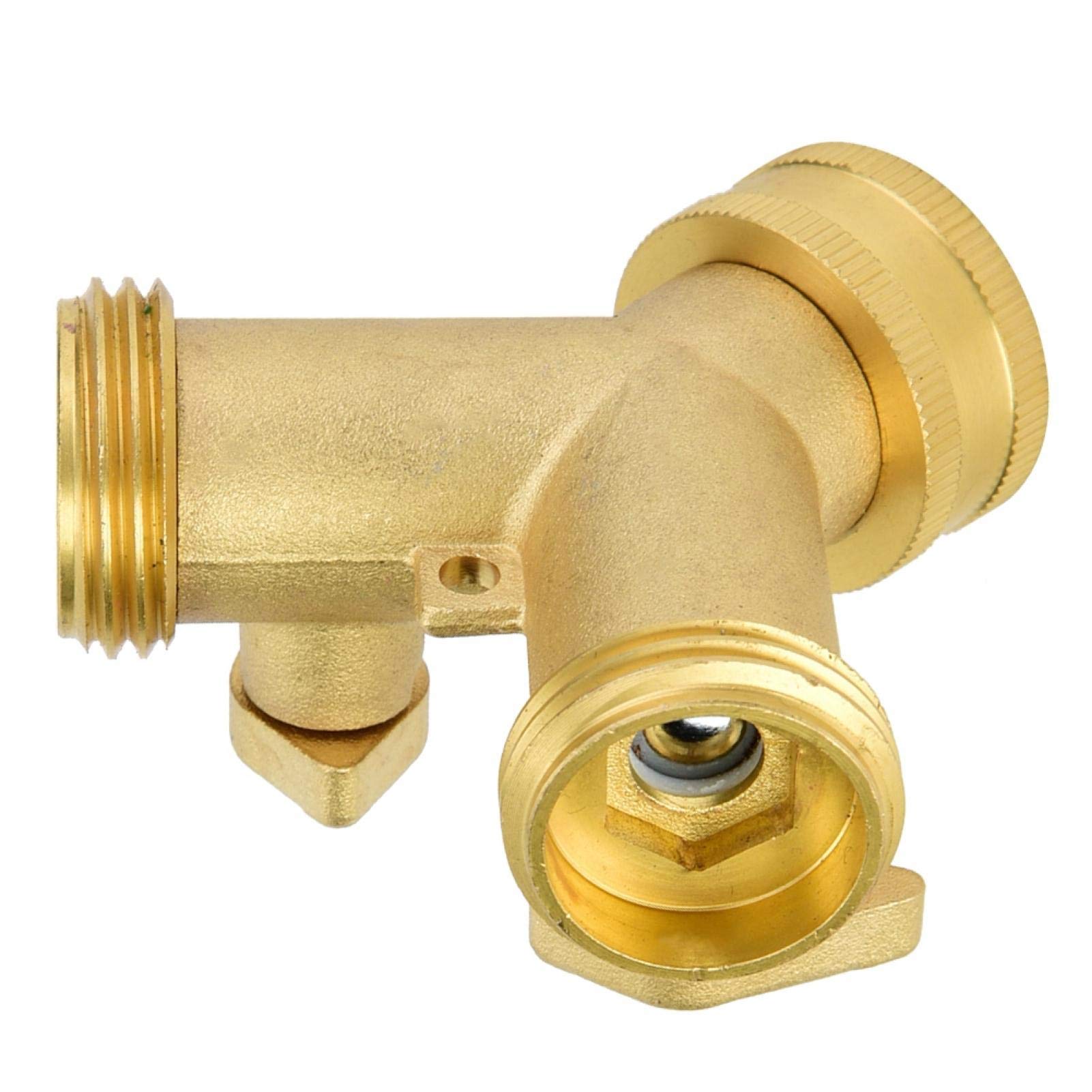 Kuuleyn Raccordo Tubo Giardino Ottone 3/4 Doppia Uscita