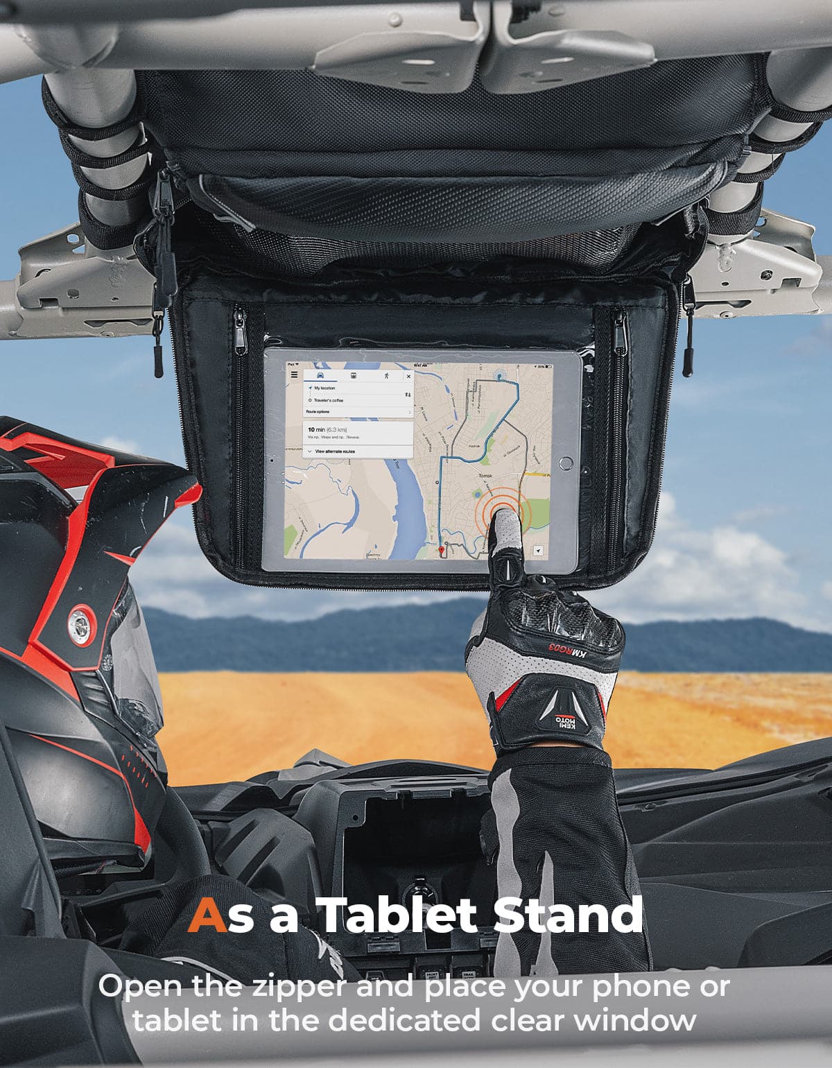 KEMIMOTO Maverick X3 borsa da tetto con porta tablet