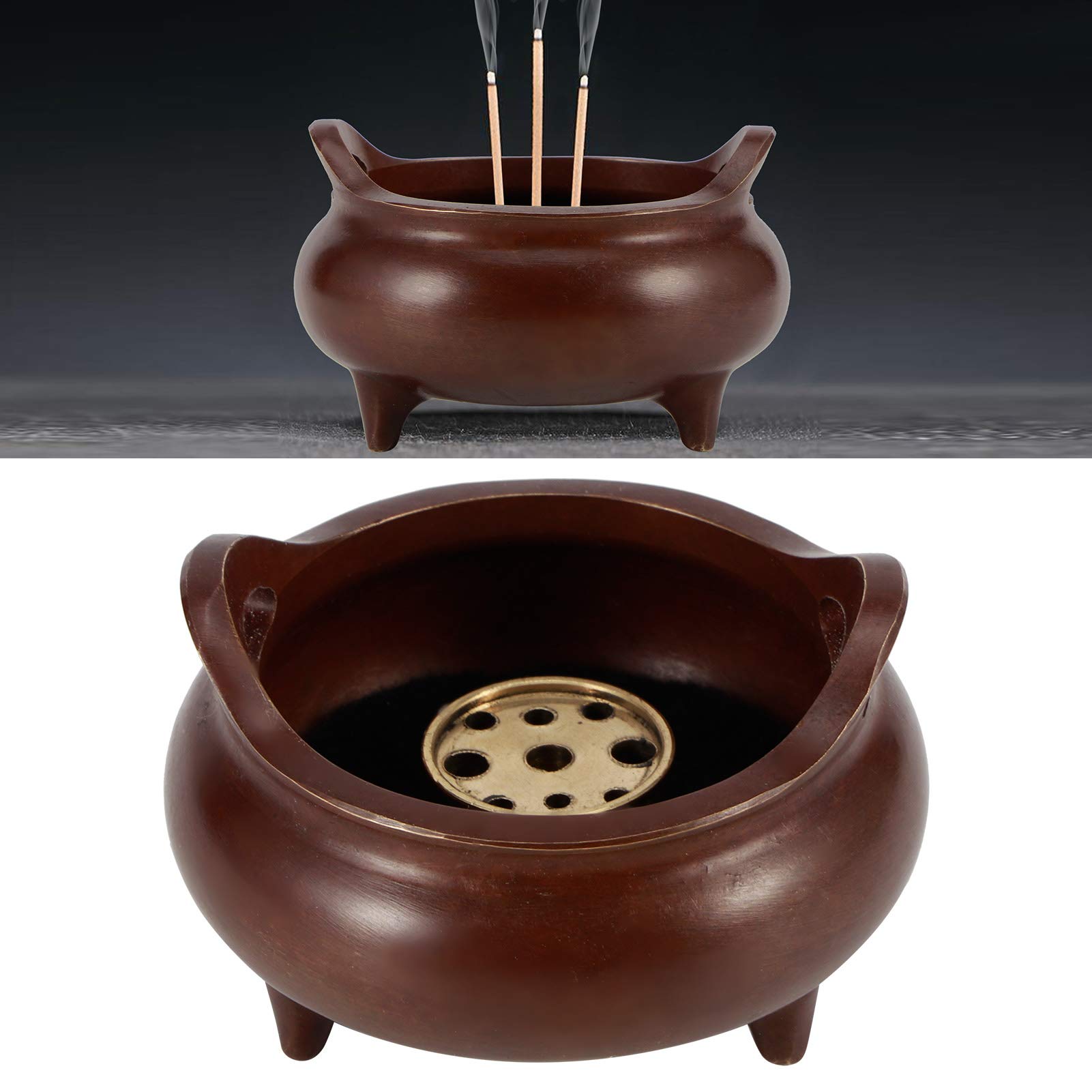 Kuuleyn Bruciatore Incenso Rame 3 Gambe Piccolo