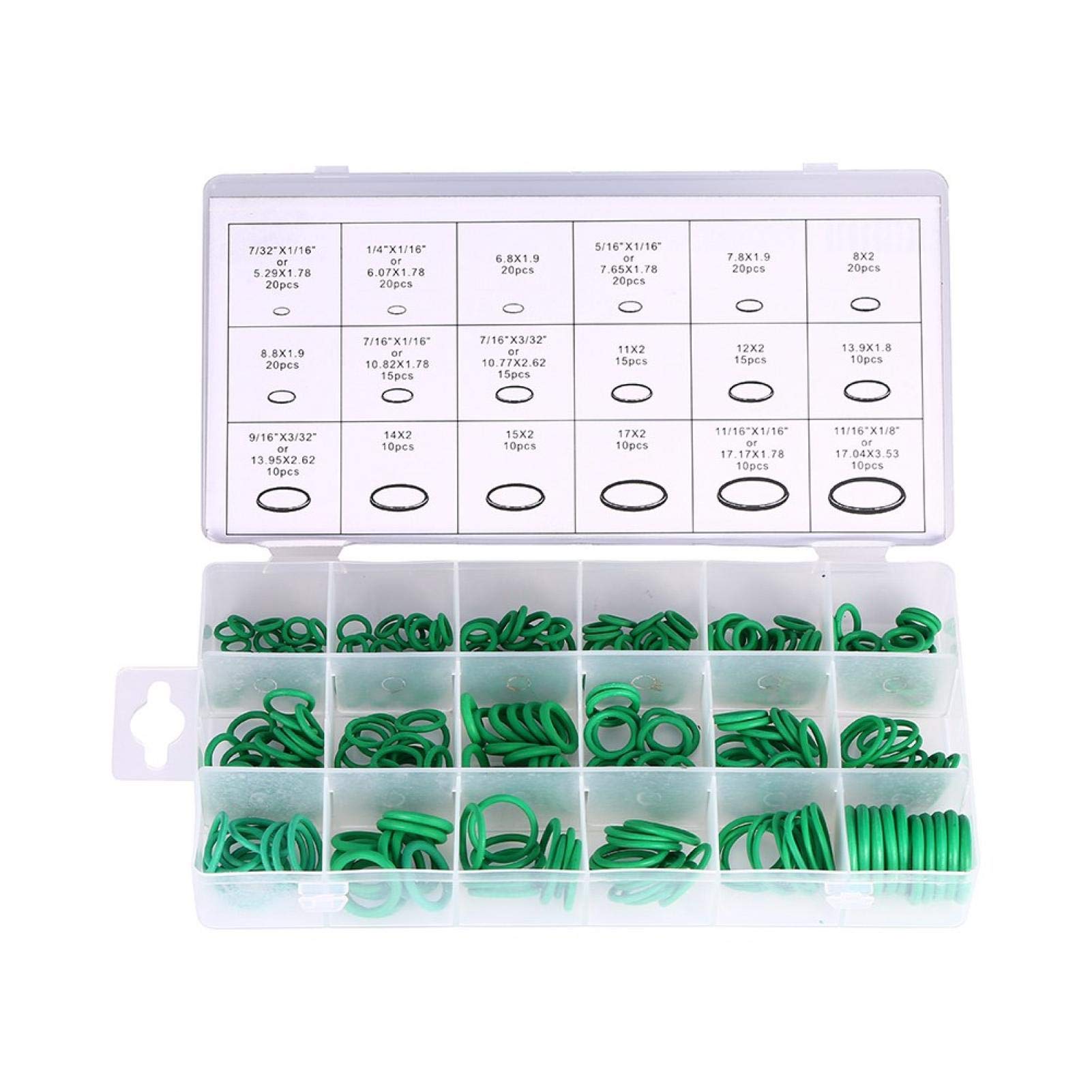 Kuuleyn set o-ring gomma HNBR aria condizionata verde 270 pezzi