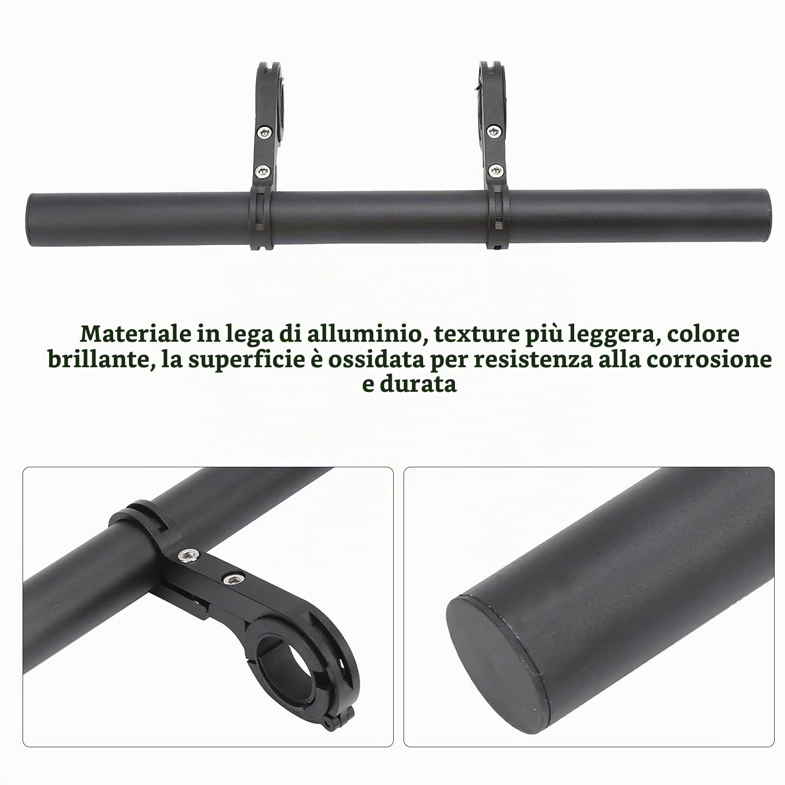 Hapivida Estensione Manubrio Bici 30 cm Alluminio Doppia