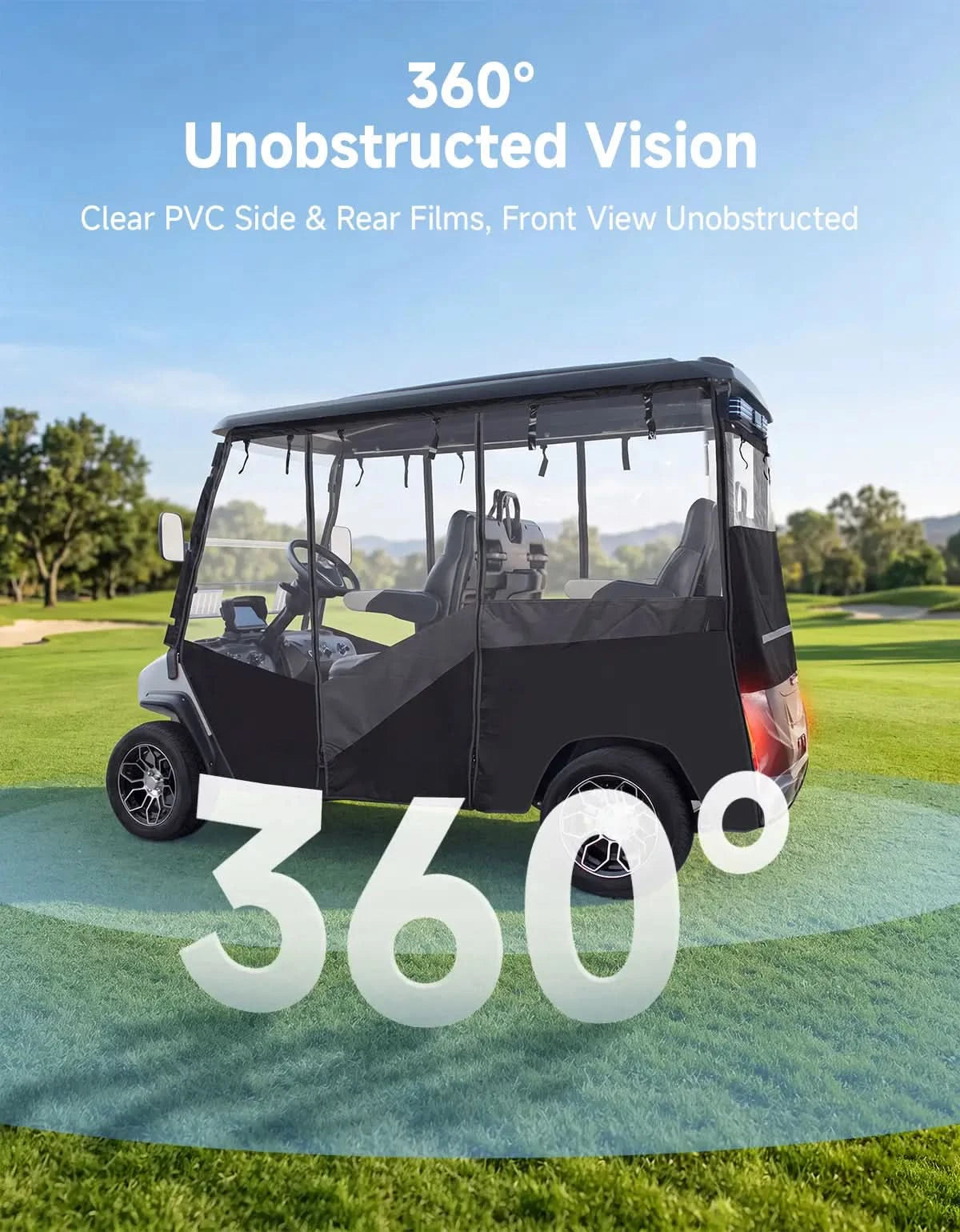 KEMIMOTO D5 Maverick Ranger 4 telo golf cart 4 posti impermeabile
