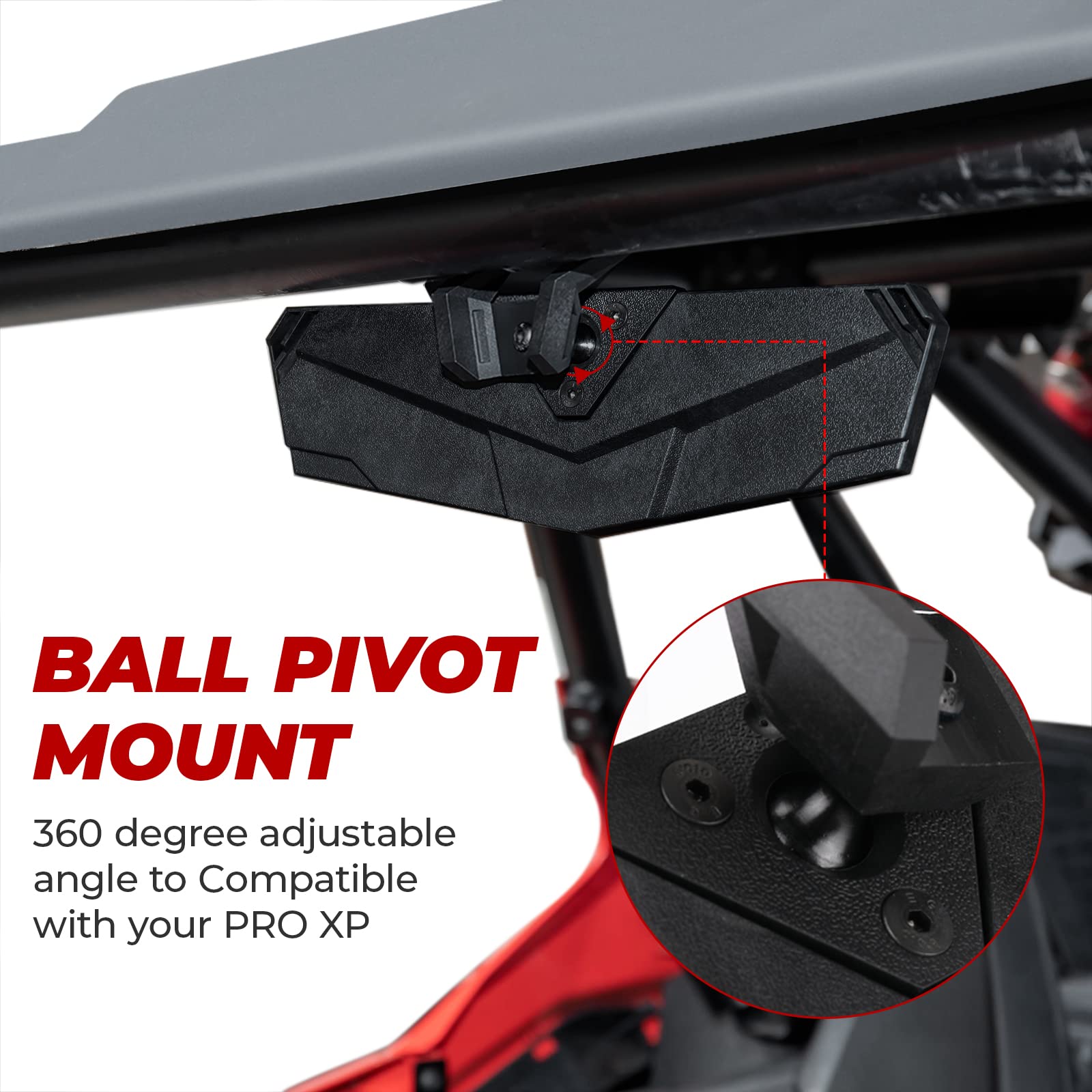KEMIMOTO RZR PRO XP Specchietto Centrale Grandangolare 360°
