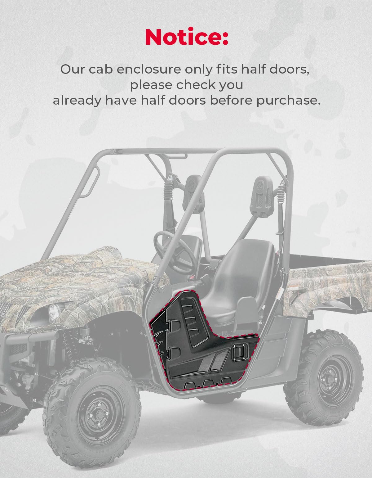 KEMIMOTO Cabina Telonata Yamaha Rhino 900D Impermeabile