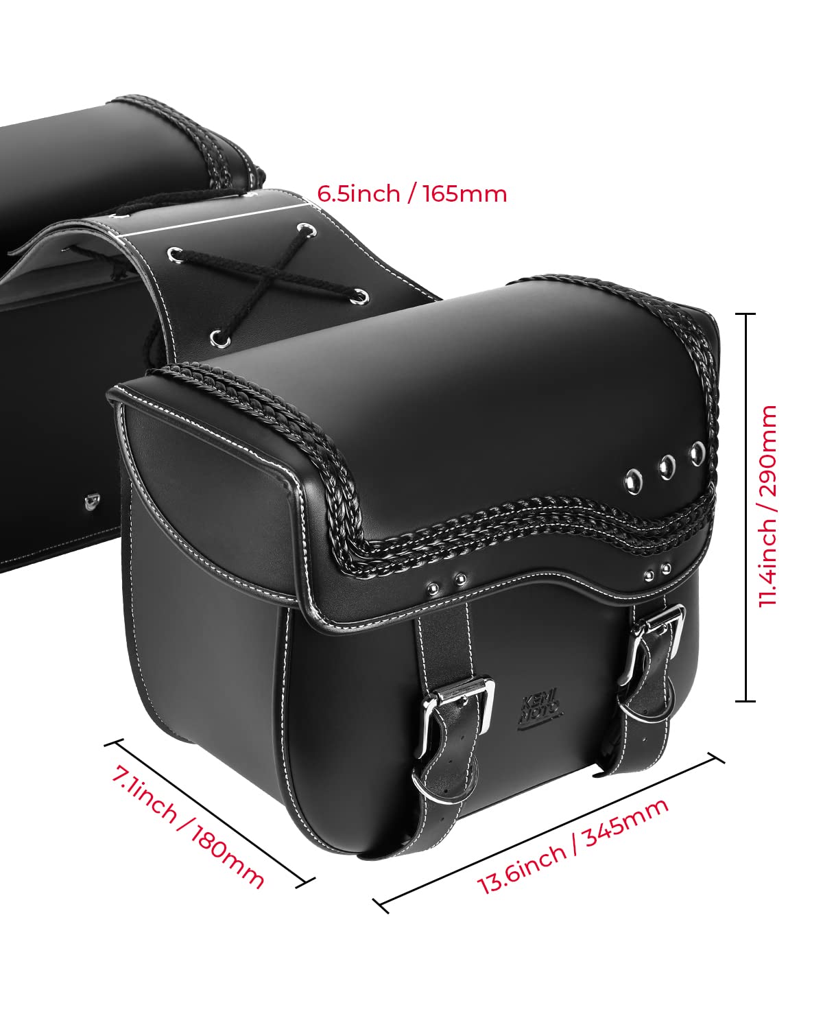 KEMIMOTO F1801-04601BK borsa laterale moto 30L impermeabile