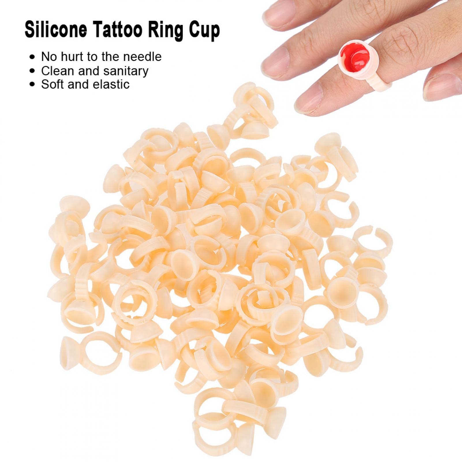 Kuuleyn Anellini Tatuaggio Small No Separation Silicone 100 Pezzi