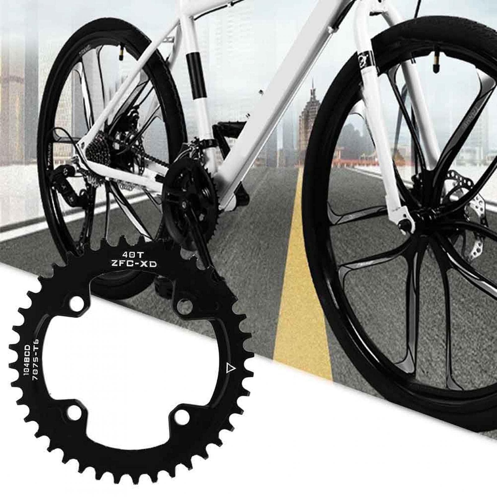 Kuuleyn corona bici 40T BCD 104mm alluminio nero stretta-larga