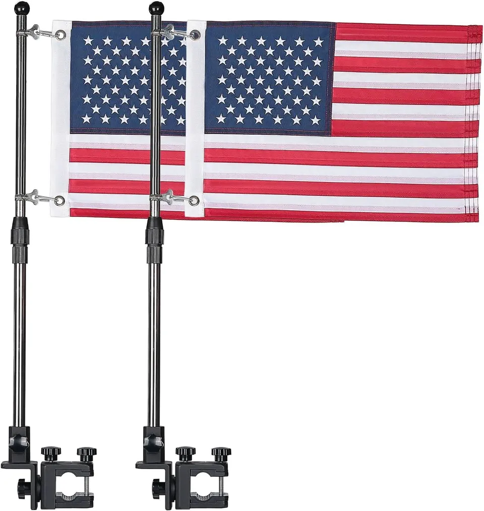 Kemimoto kit asta bandiera barca 2pz bandiera USA e supporto