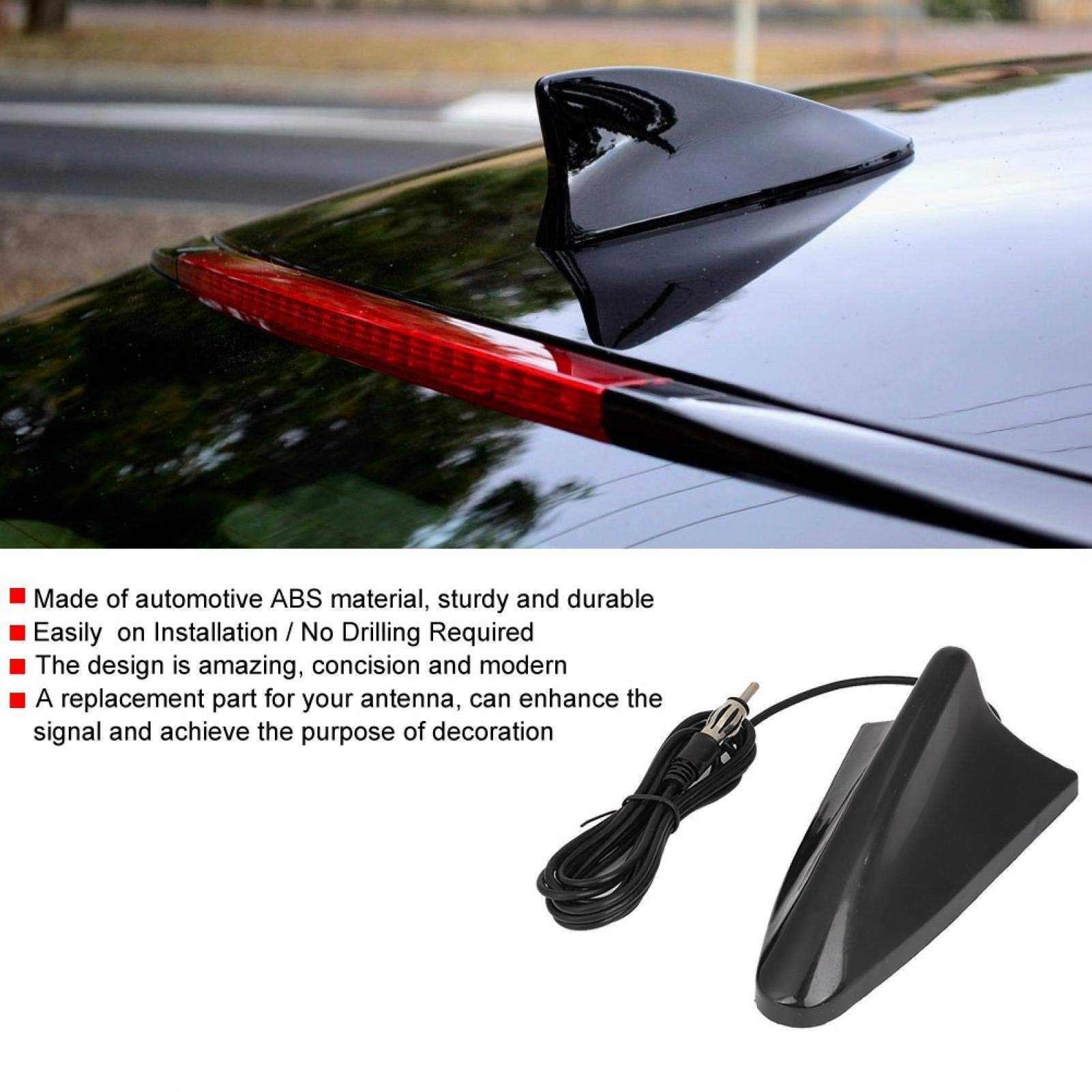 Kuuleyn Antenna Pinna Squalo Auto FM 12V ABS Universale