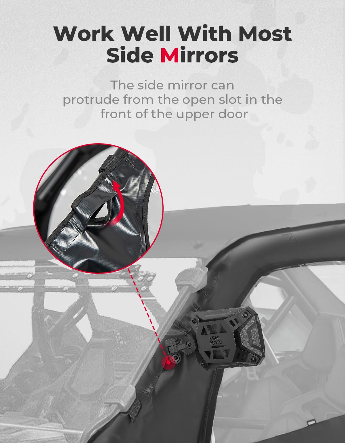 KEMIMOTO Porte Superiori Morbide RZR PRO XP 4 Nere