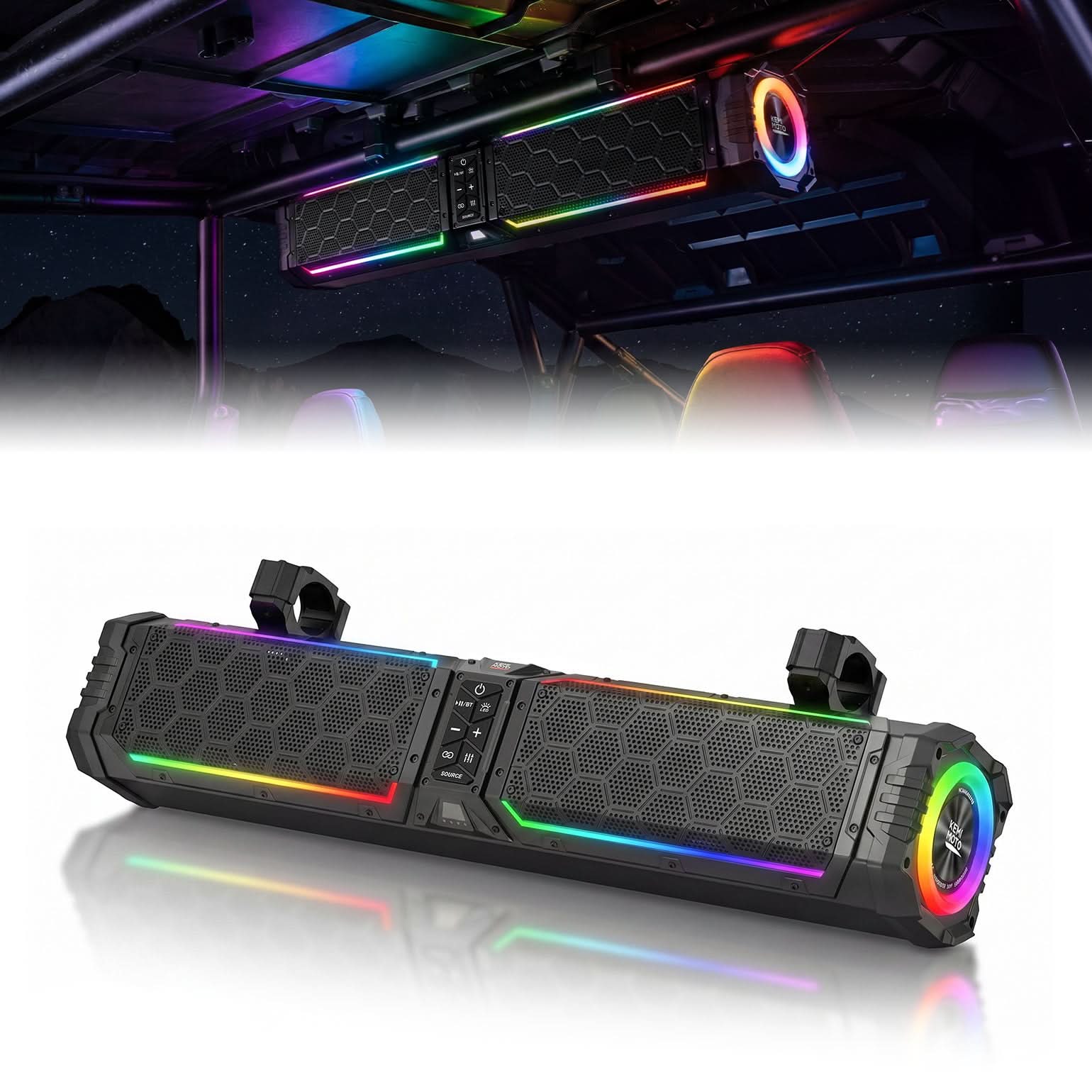 KEMIMOTO Midnight 70 Lite Gen2 Soundbar UTV 28" RGB