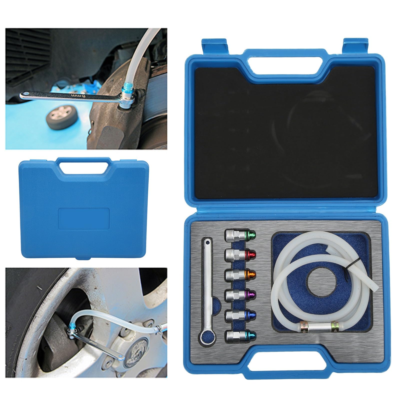 AOWINHIT kit spurgo freni 6 adattatori 7-12 mm + tubo