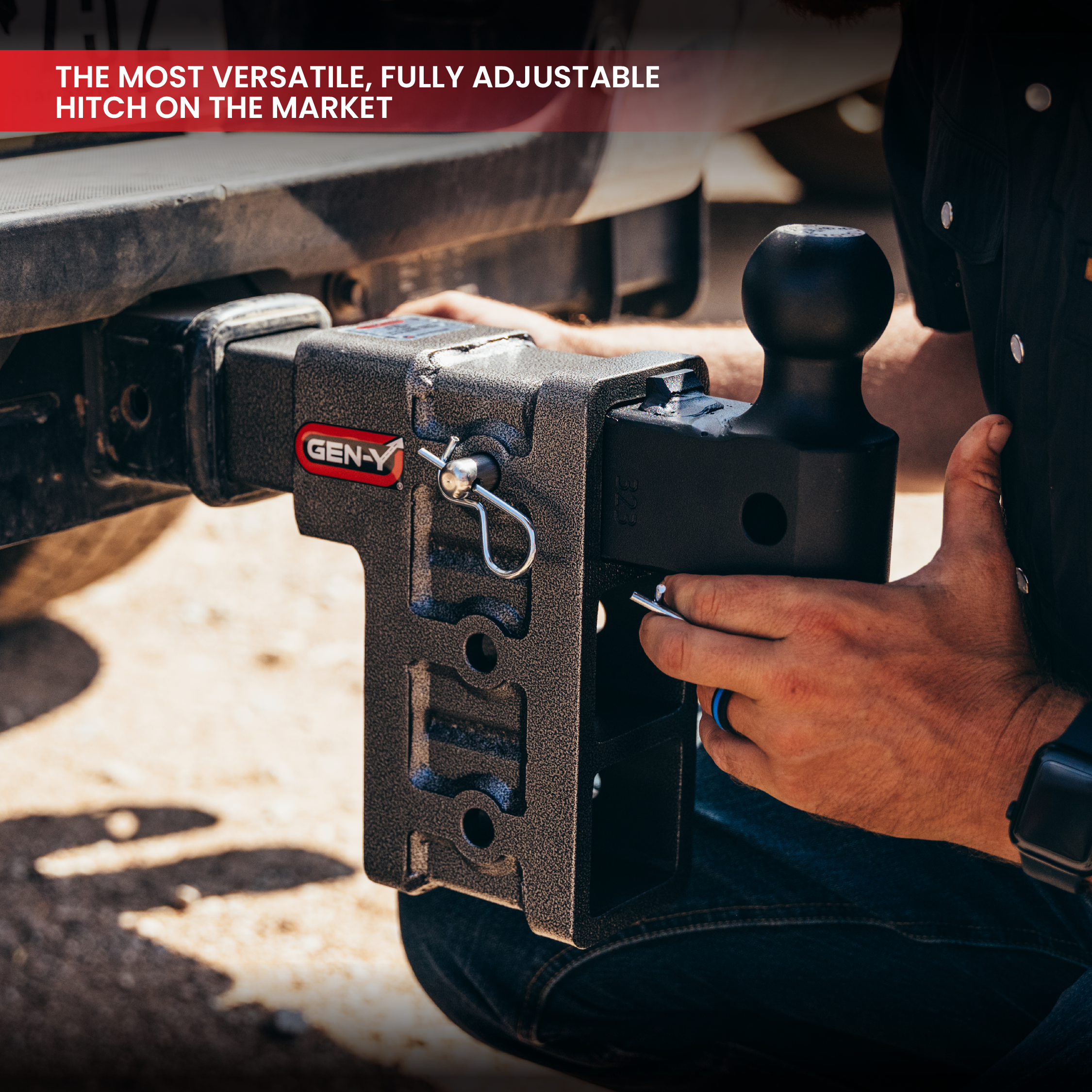 GEN-Y MEGA-DUTY Bolt-On gancio traino regolabile 2" 16K
