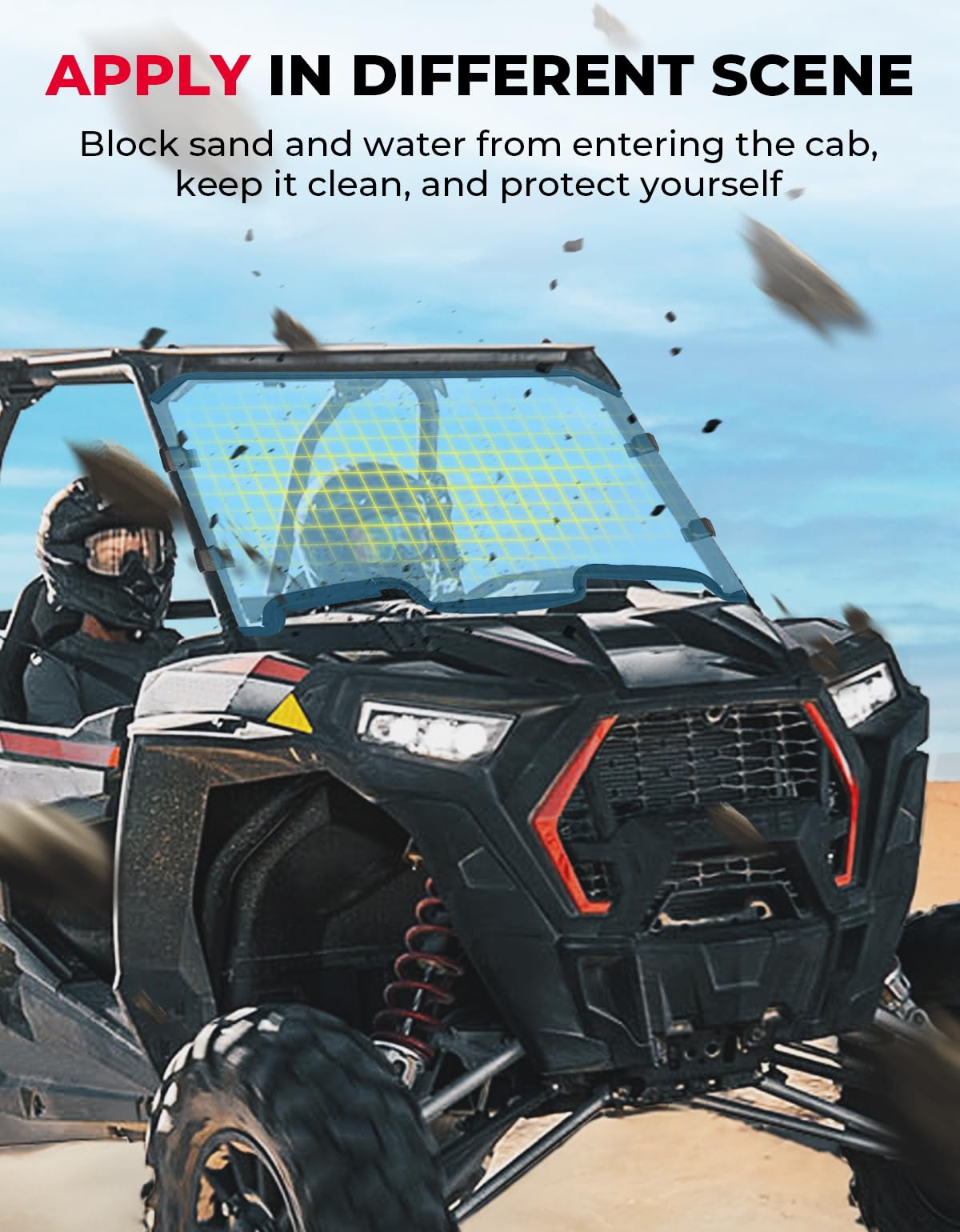 KEMIMOTO RZR XP 1000 parabrezza anteriore 2019-2023 PMMA