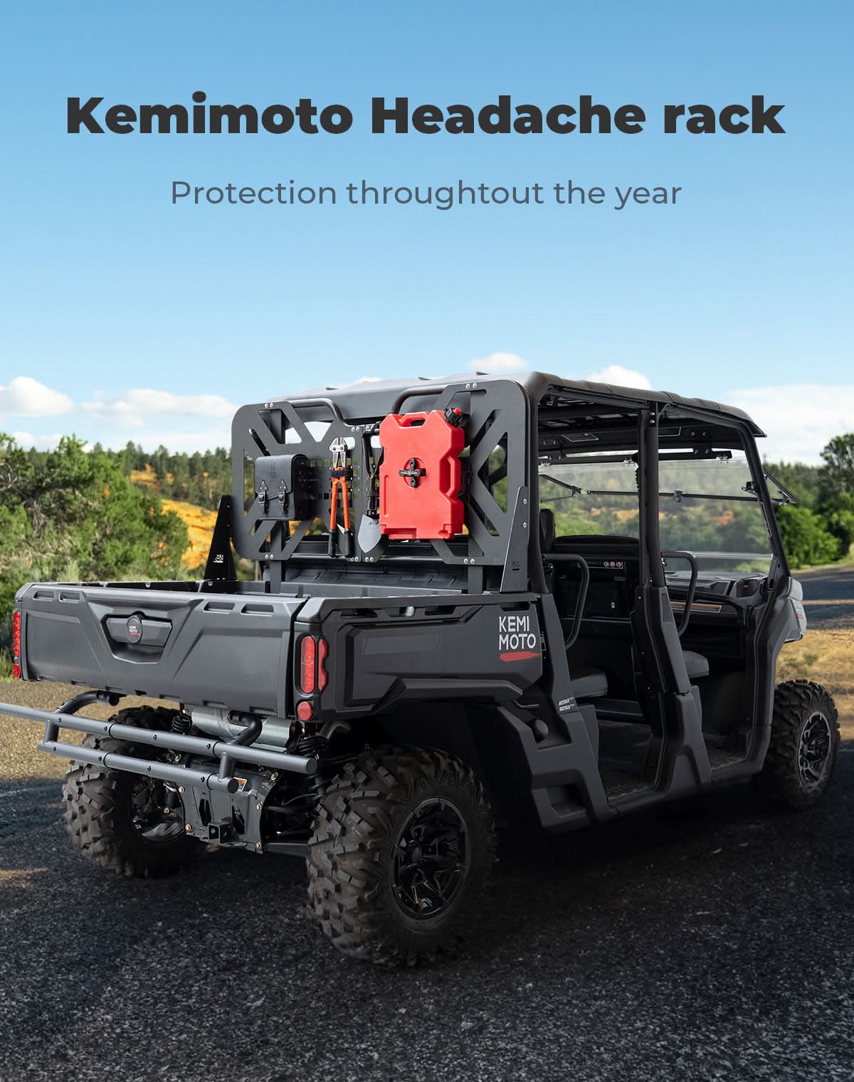 Kemimoto 2412 portapacchi Defender HD5-HD10 ferro con pannello Molle