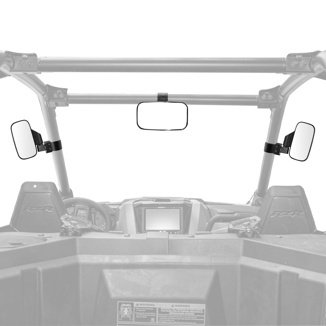 KEMIMOTO UTV set 3 specchietti laterali centrale antivibrazione