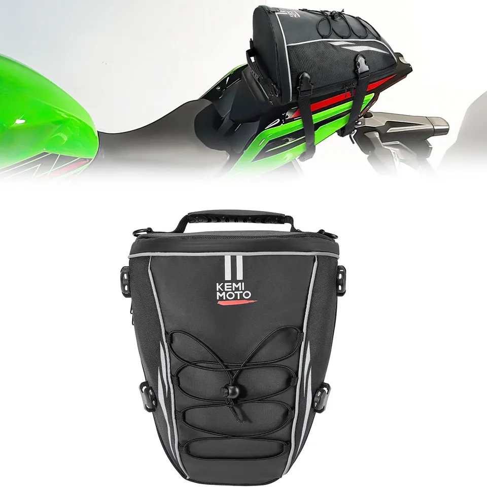 KEMIMOTO borsa codino moto 10L argento impermeabile