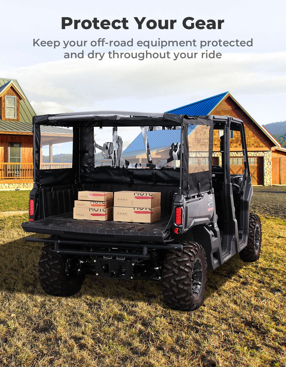 KEMIMOTO Defender telo cassone UTV camper impermeabile