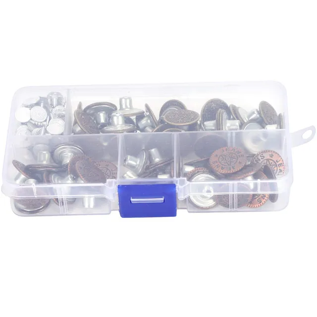Kuuleyn Bottoni Jeans con Custodia Kit Ricambio Metallo
