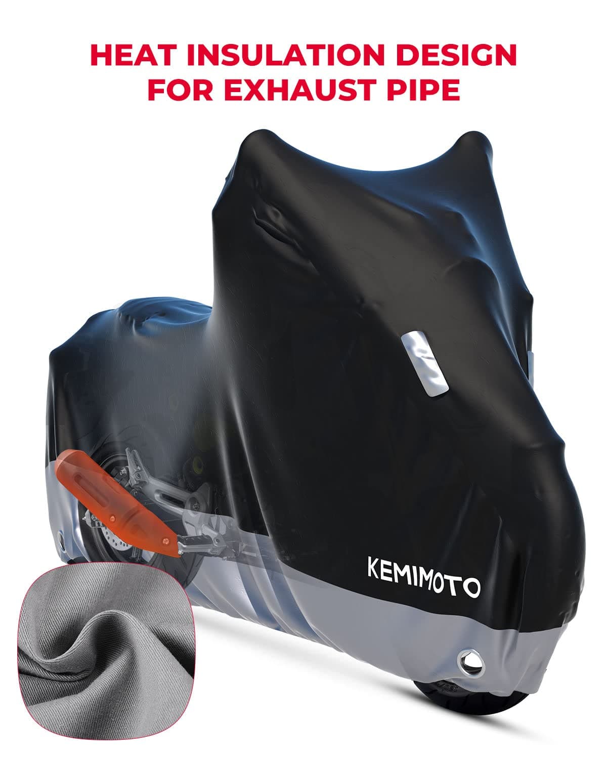 KEMIMOTO F0313-00401BK telo coprimoto impermeabile Grom MSX125