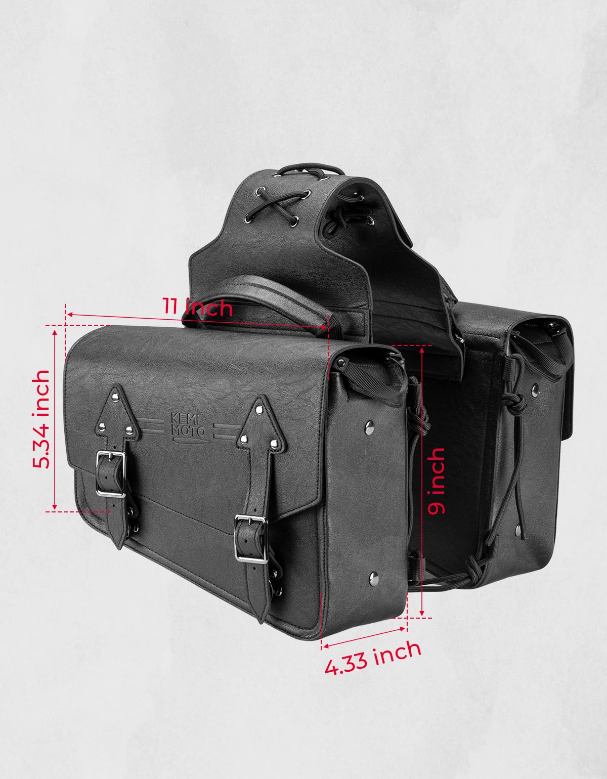 KEMIMOTO Sportster borse laterali pelle 11L