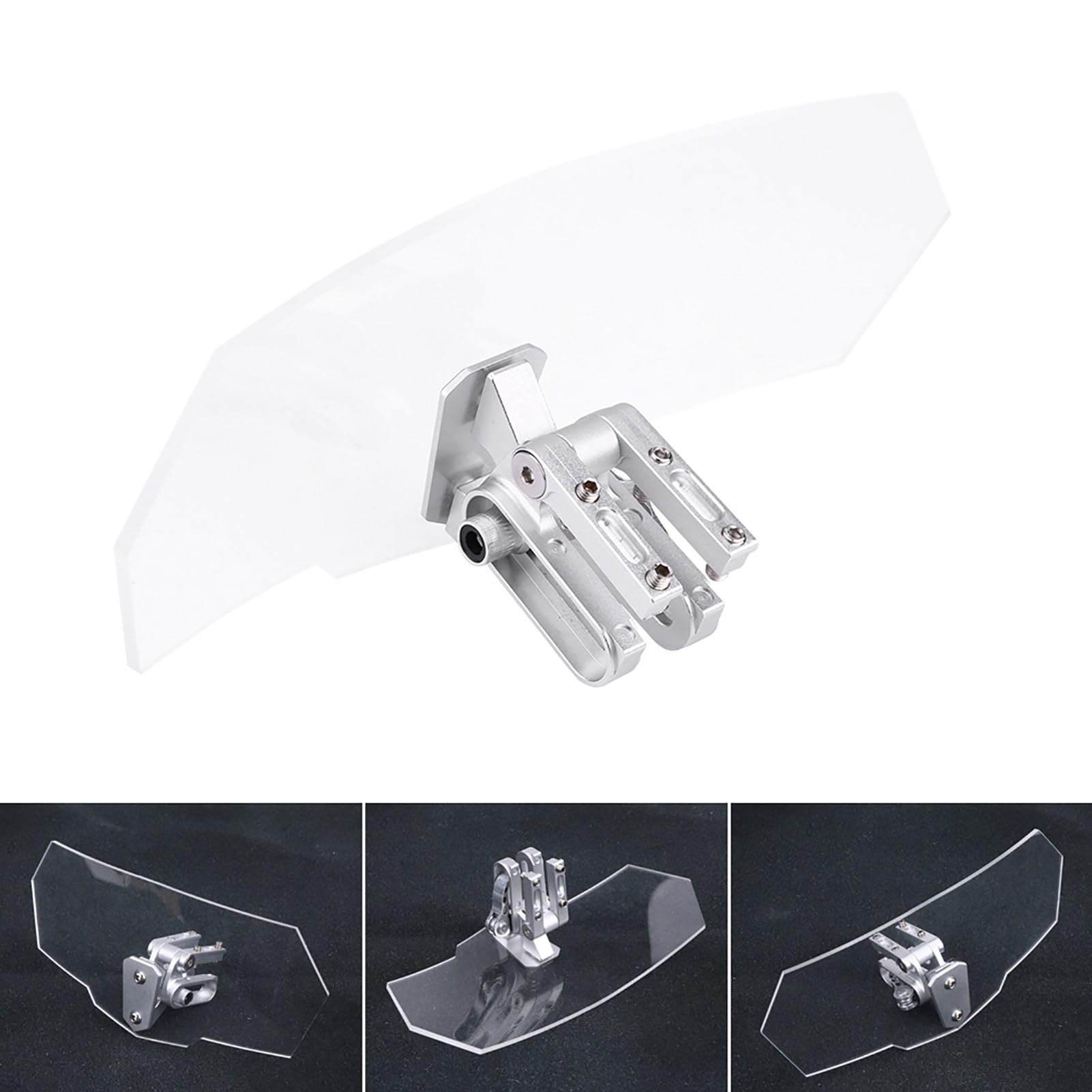 AOWINHIT Deflettore Parabrezza Moto Regolabile 270 mm
