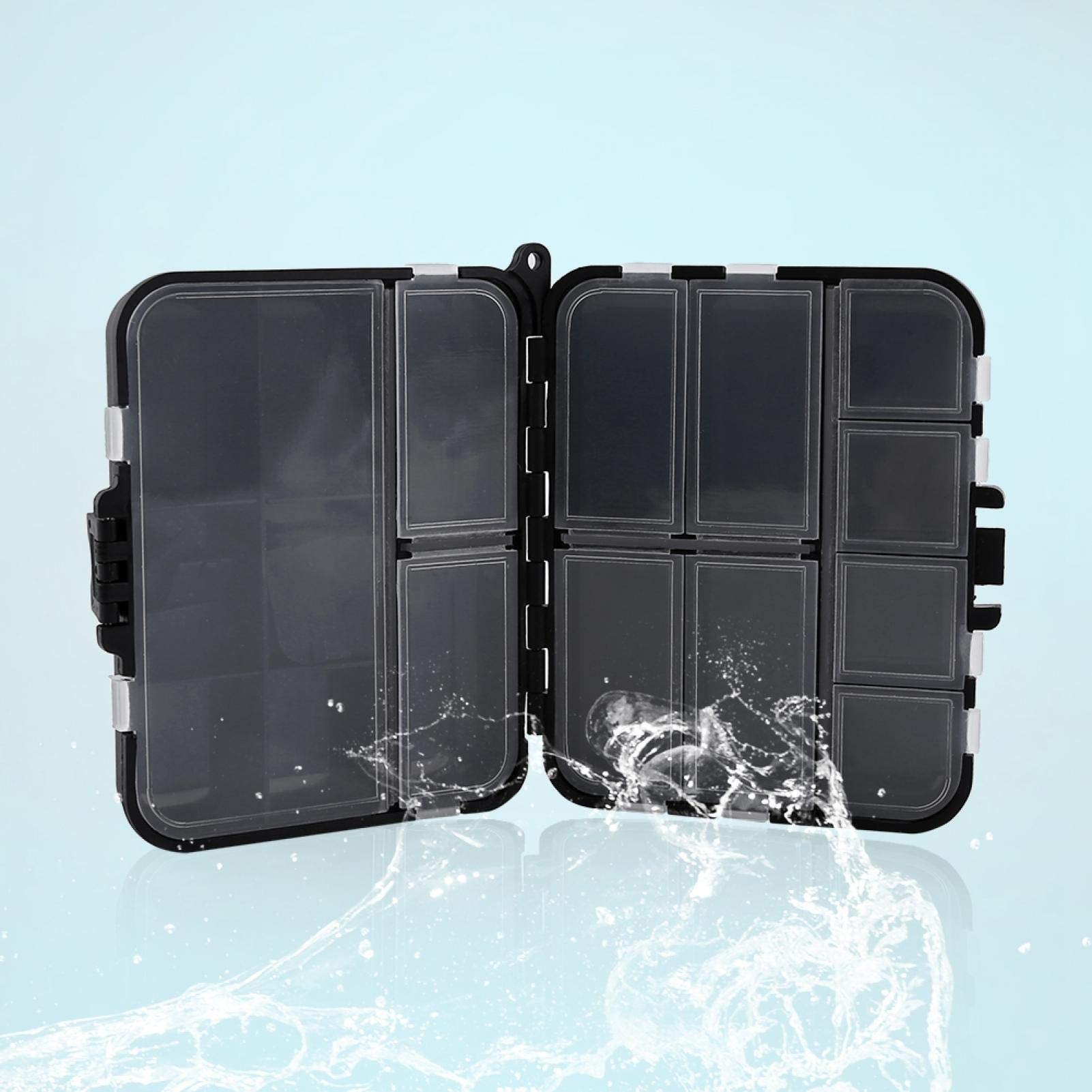 Kuuleyn Scatola Pesca 26 Scomparti Nera in plastica
