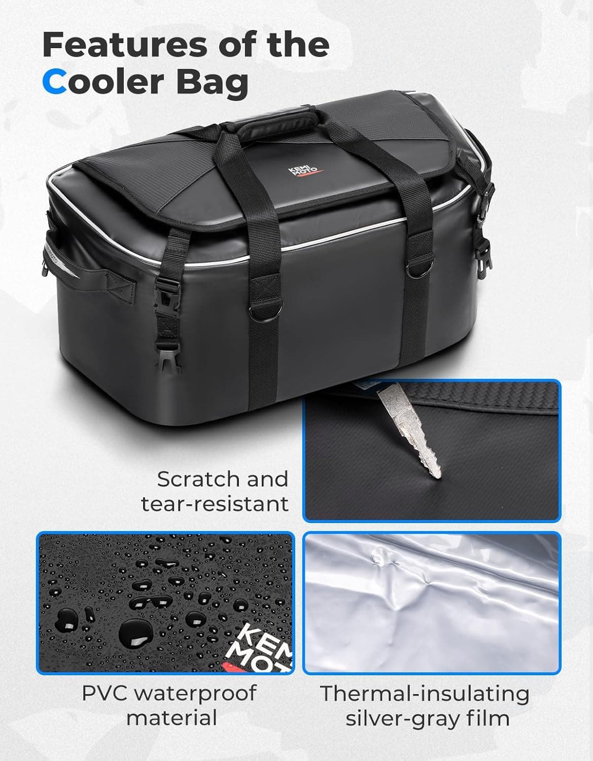 KEMIMOTO Borsa Frigo UTV 20L Termica Impermeabile