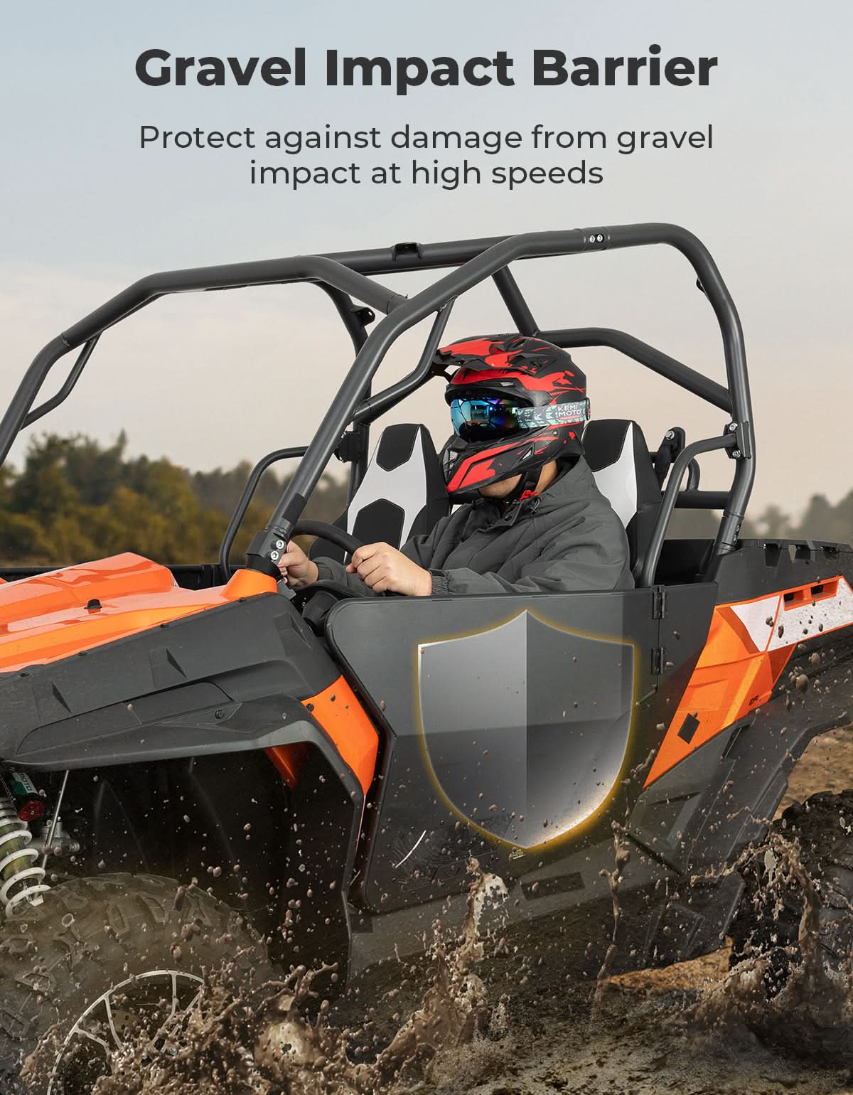 KEMIMOTO ZFORCE porte alluminio UTV inserti neri